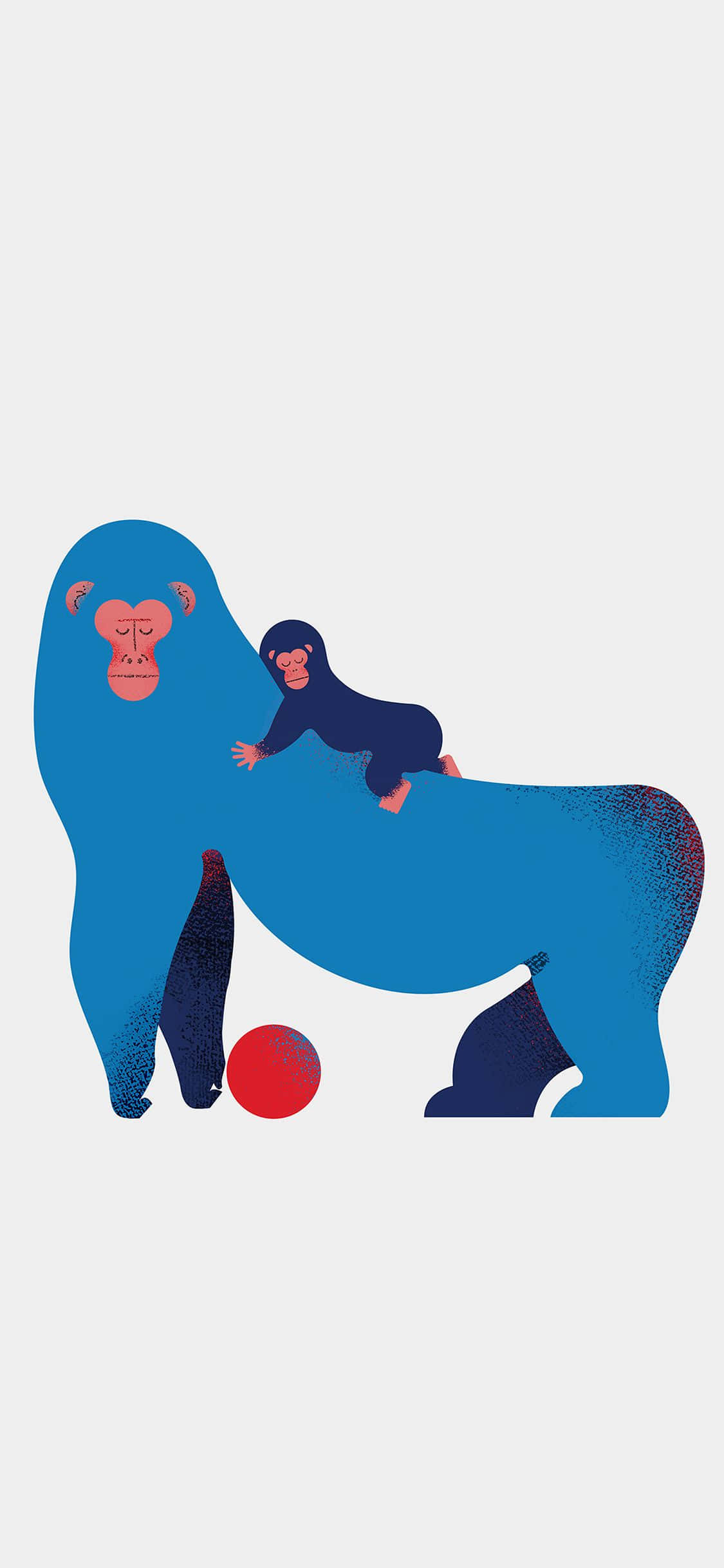 iPhone Xs Max Gorilla baggrund digital kunst Wallpapers