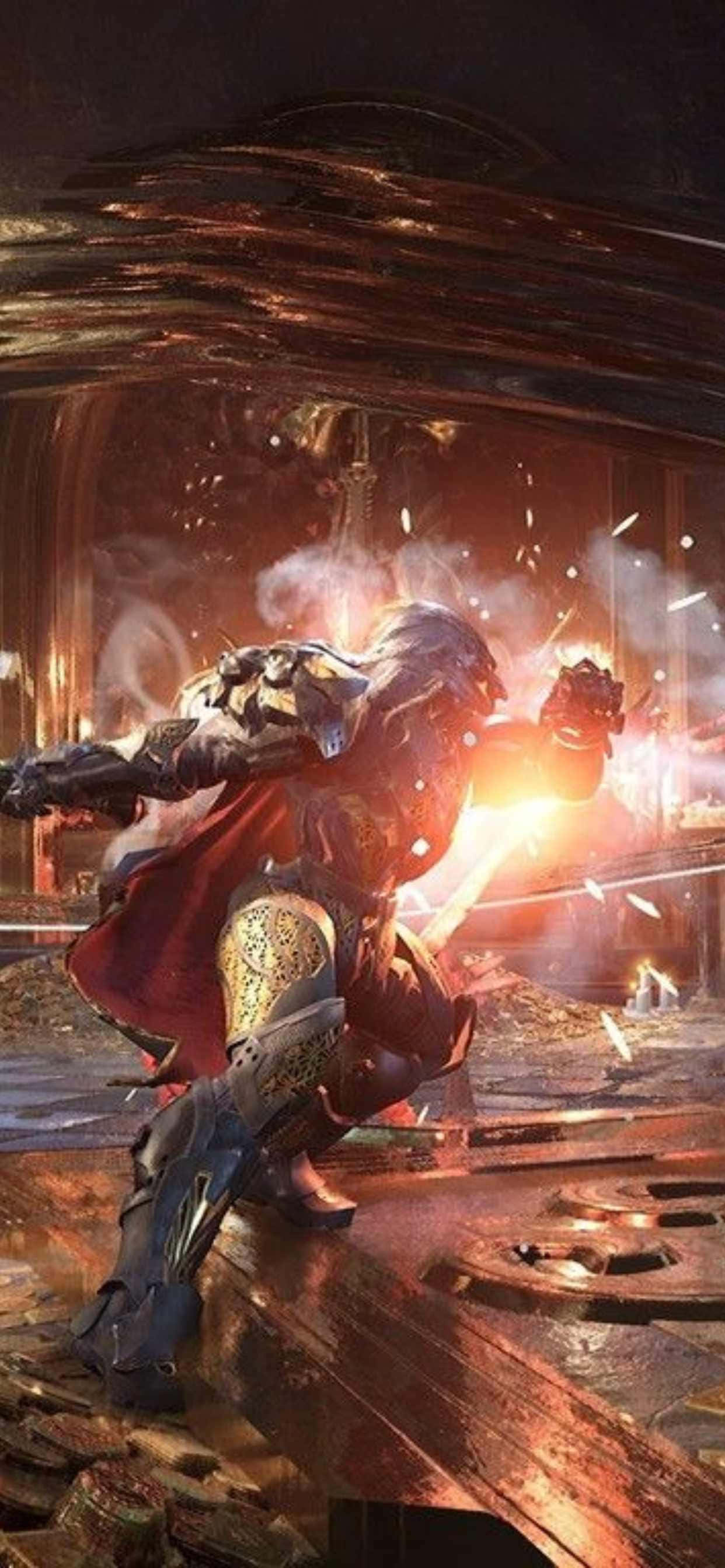 iPhone Xs Max Godfall Silvermane Blokeringsbaggrund Wallpapers