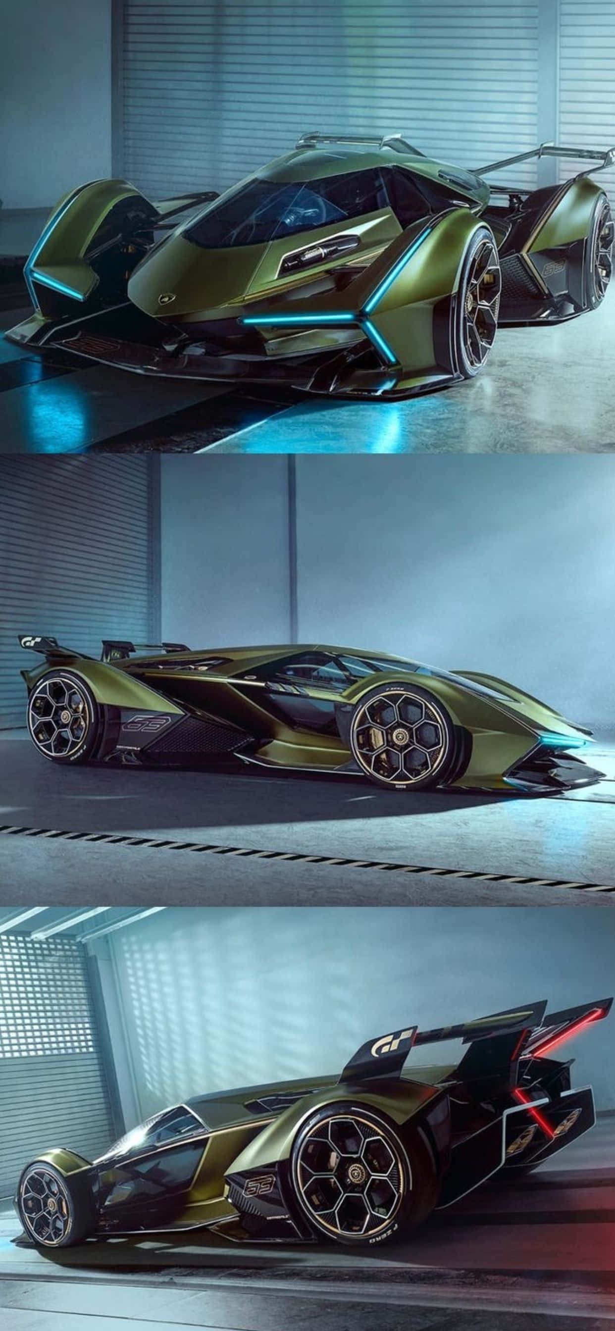 iPhone XS Max Lamborghini V12 Vision GT Baggrund Wallpapers