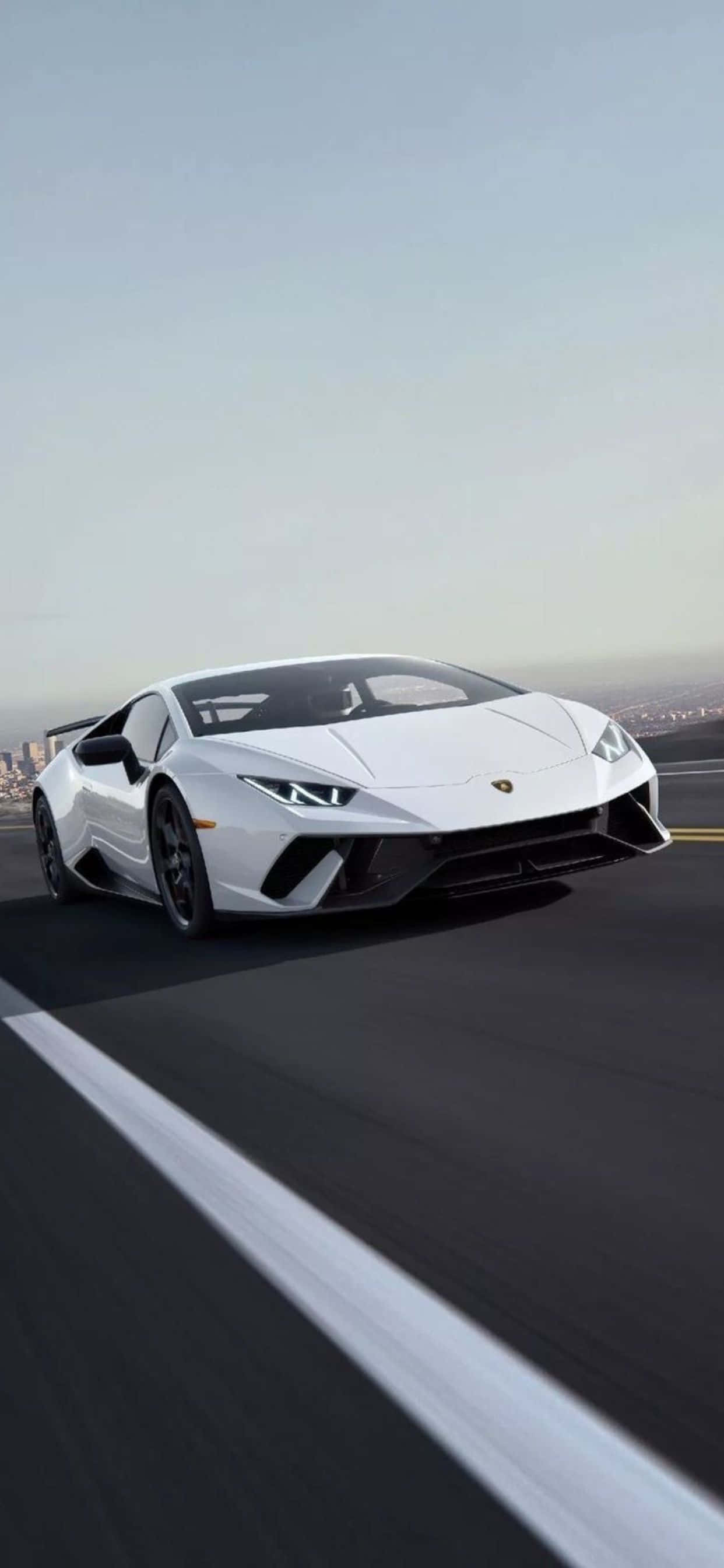 iPhone XS Max Lamborghini Huracan EVO hvid baggrund Wallpapers