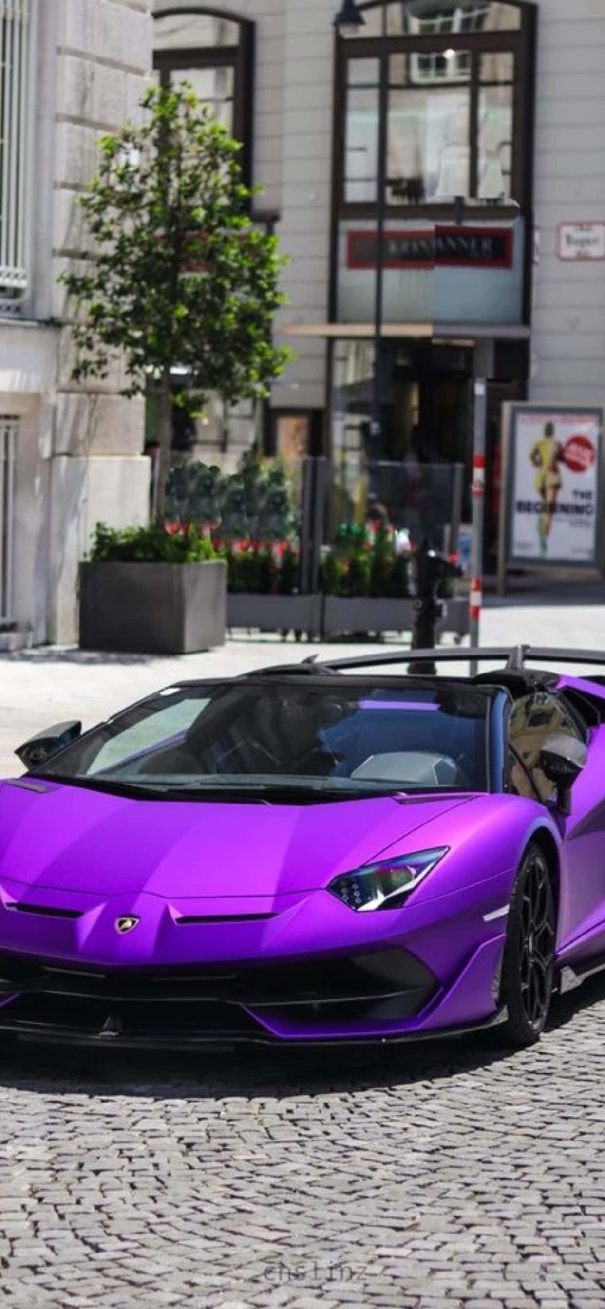 iPhone XS Max Lamborghini Purple Aventador Baggrund Wallpapers