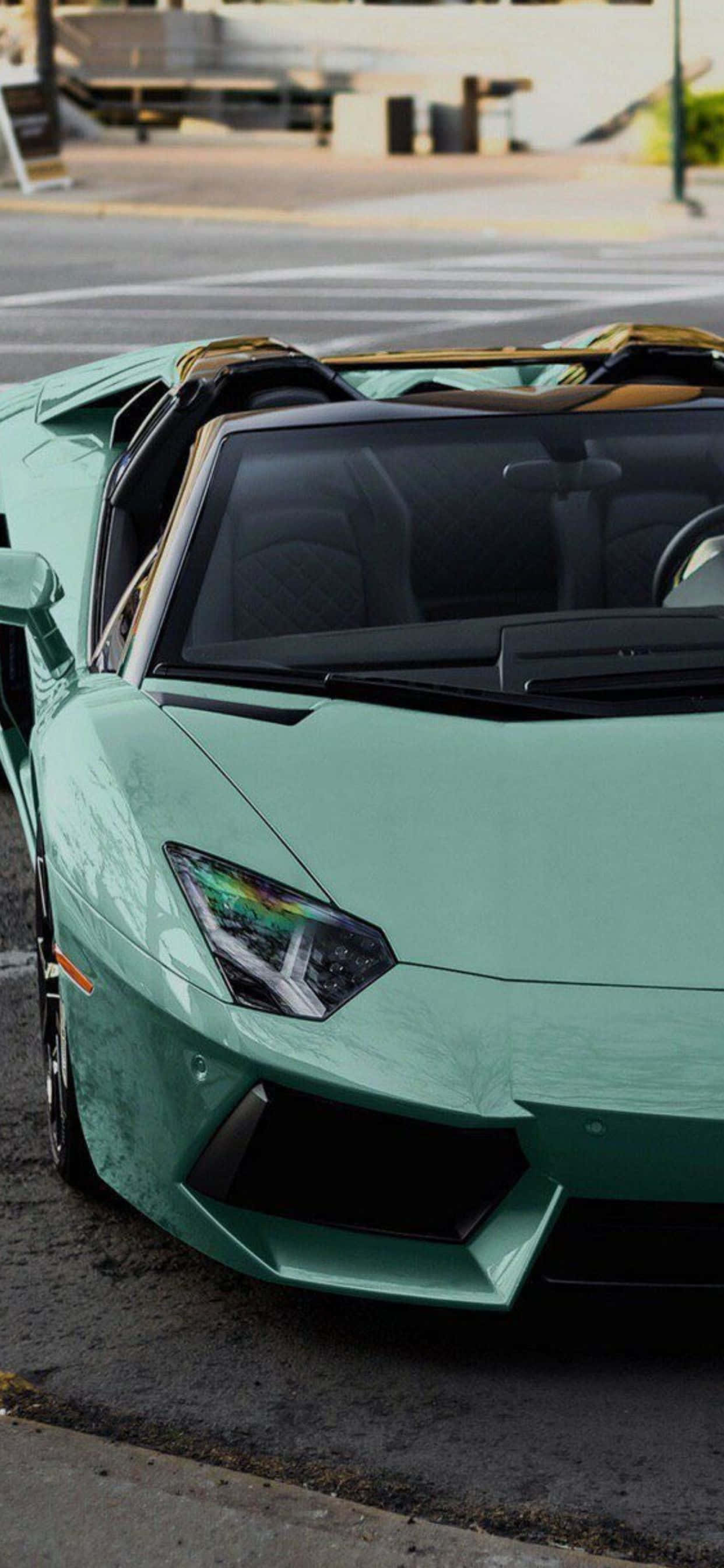 iPhone XS Max Lamborghini Lyseblå Baggrund Wallpapers