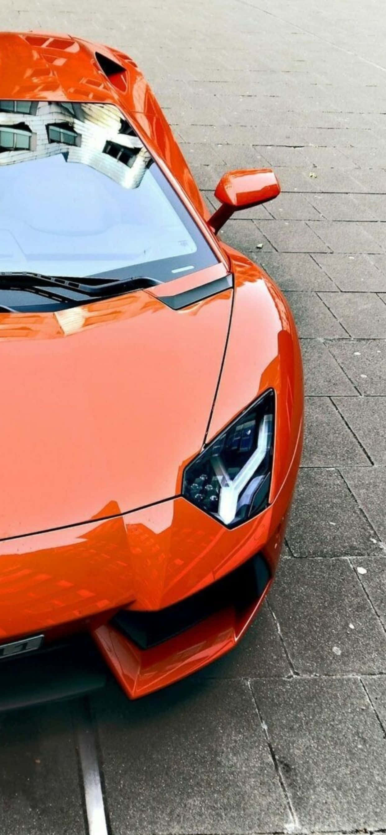 iPhone XS Max Lamborghini Orange Aventador Baggrund Wallpapers