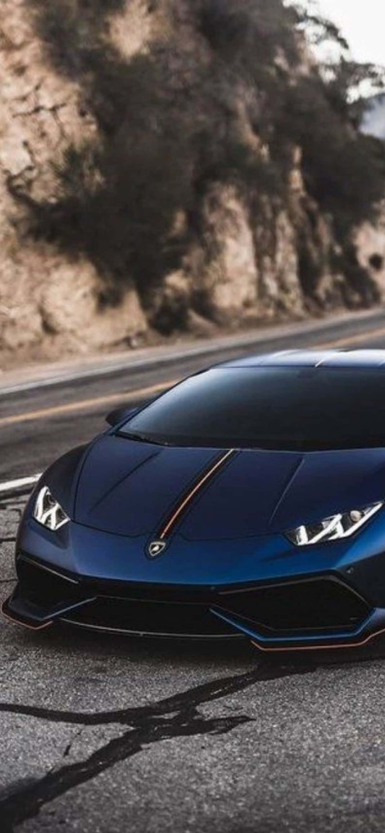 iPhone XS Max Lamborghini Blå Huracan Baggrund Wallpapers