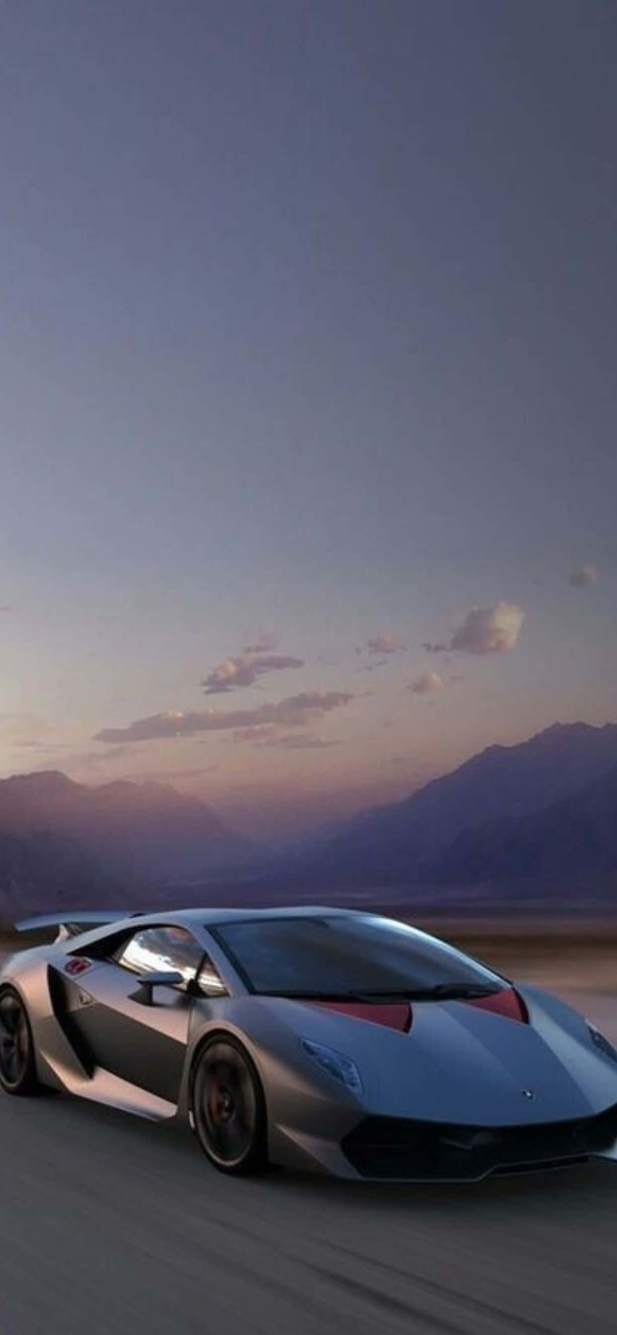 iPhone XS Max Lamborghini Slank Grå Baggrund Wallpapers