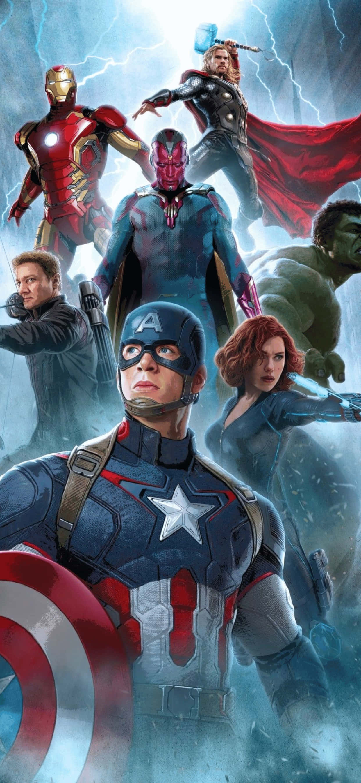 iPhone XS Max Marvel Første Avengers Baggrund Wallpapers