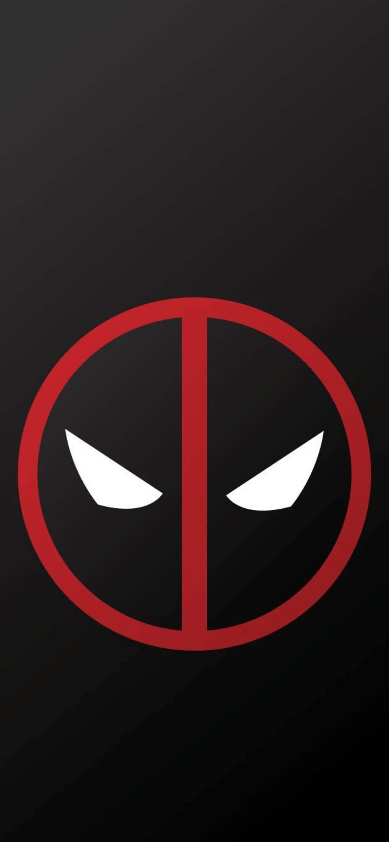 iPhone XS Max Marvel Deadpool Logo Baggrund Wallpapers