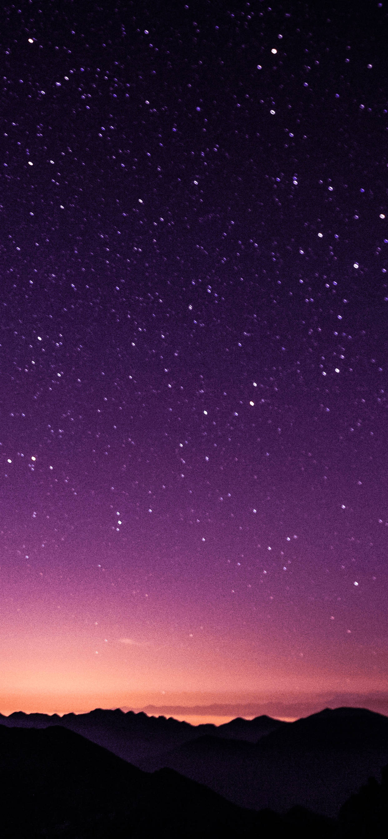 iPhone XS Max OLED Lilla Stjerneklar Himmel Wallpapers