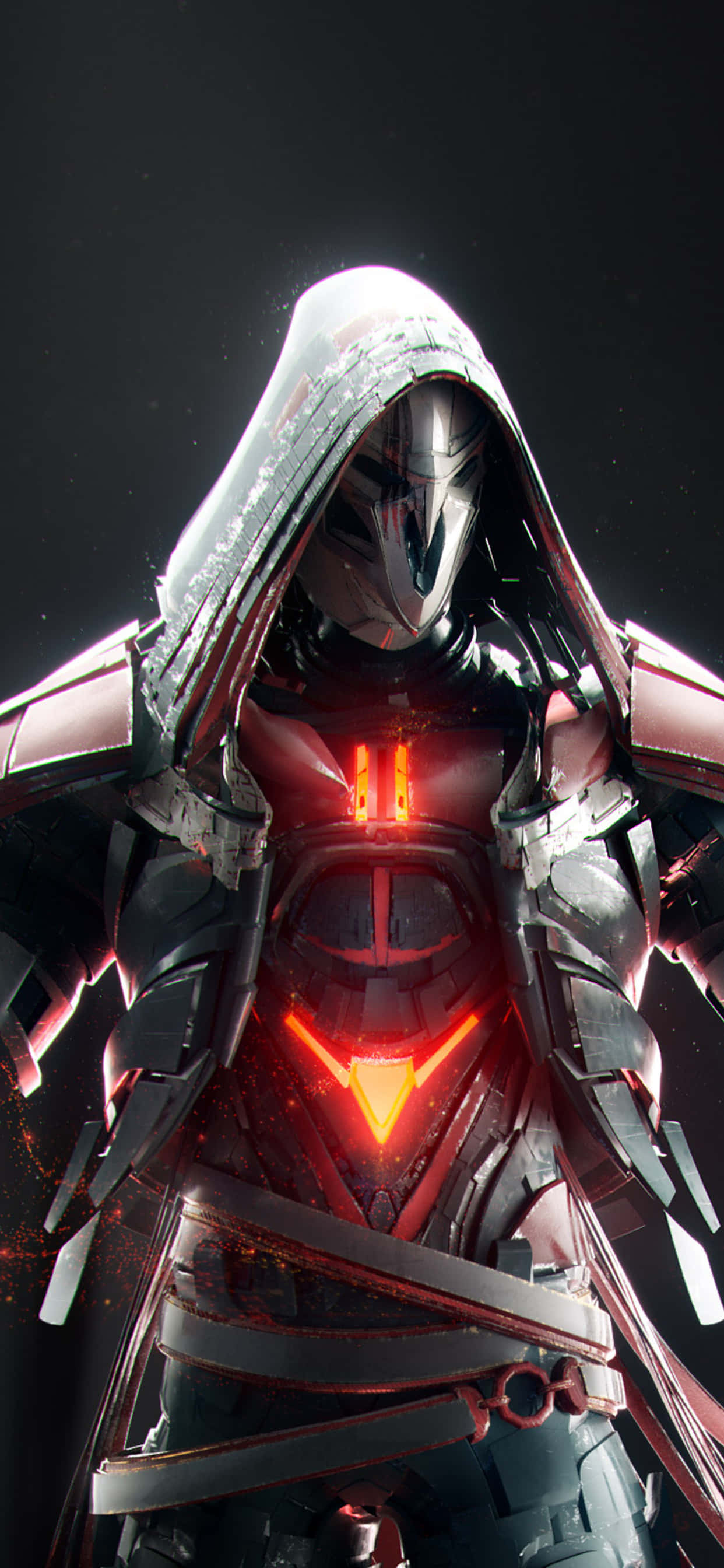 iPhone Xs Max Overwatch Baggrund Reaper hvid hættetrøje Wallpapers