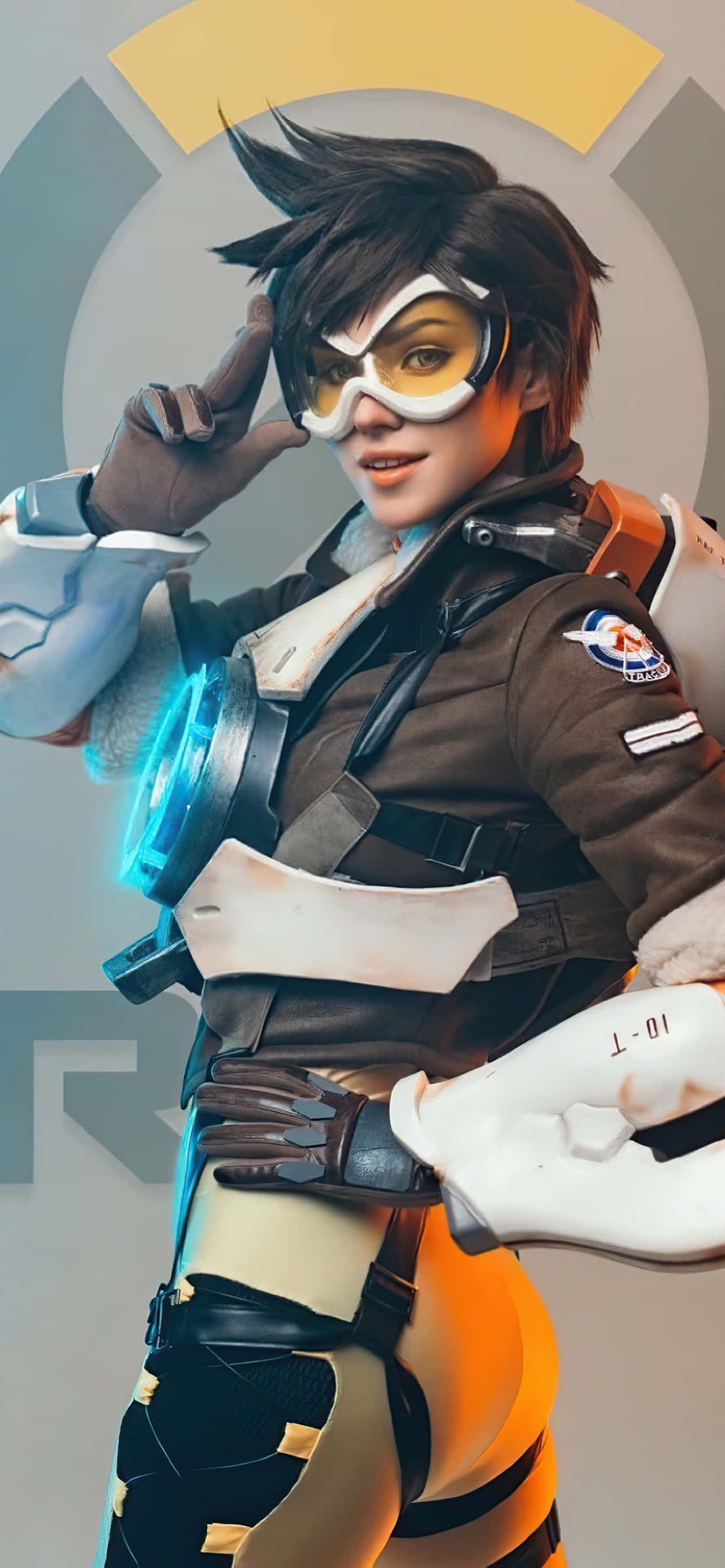 iPhone Xs Max Overwatch Baggrund Tracer vendt mod kameraet Wallpapers