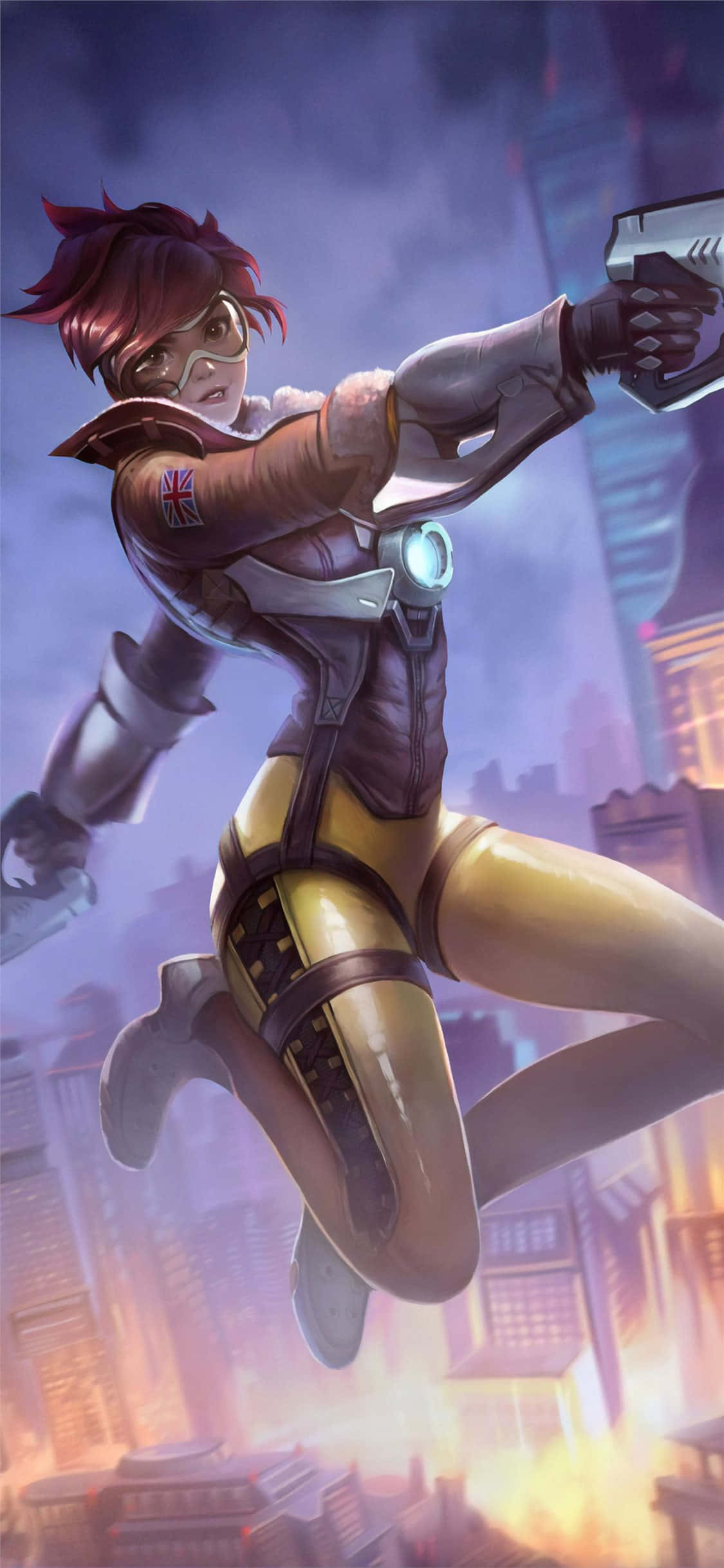 iPhone Xs Max Overwatch Baggrund Tracer Springer Wallpapers