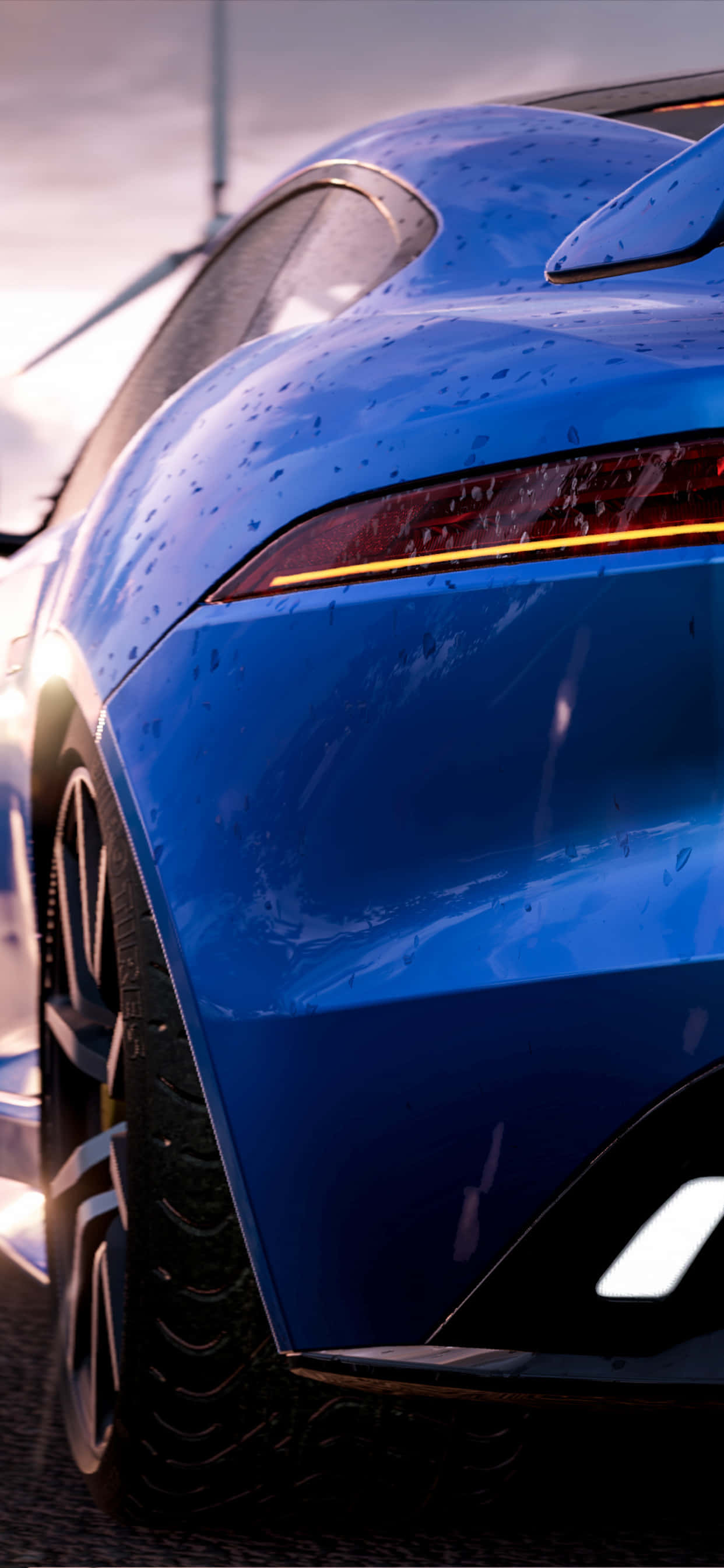 iPhone XS Max Project Cars 2 Blå Jaguar F-Type Baggrund Wallpapers