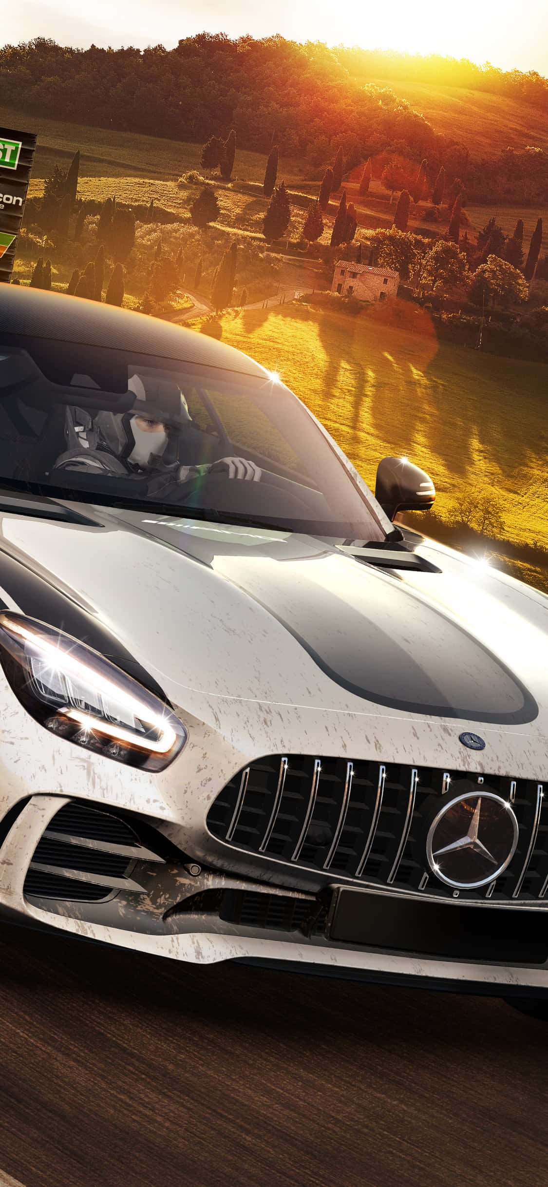 iPhone XS Max Project Cars 2 Sølv Mercedes Benz Baggrund Wallpapers