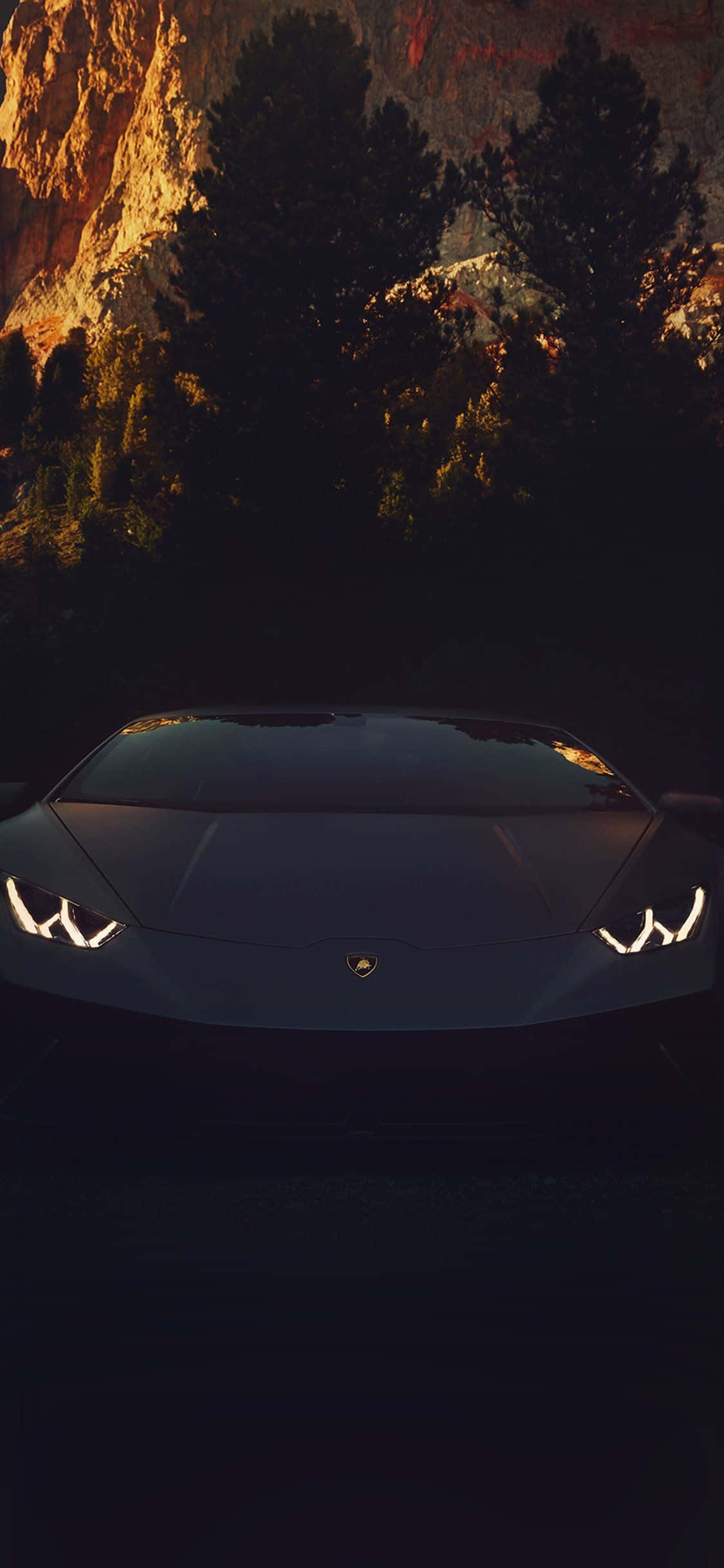 iPhone XS Max Project Cars 2 Helt Sort Lamborghini Aventador Baggrund Wallpapers