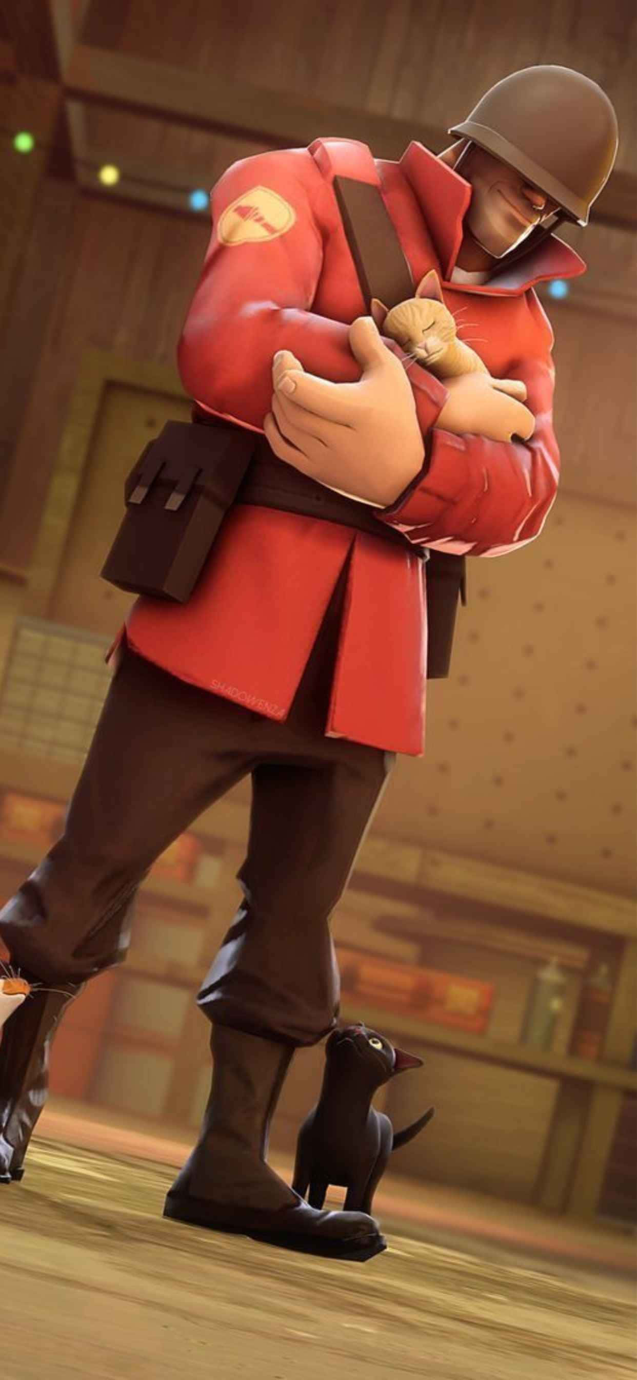 iPhone Xs Max Team Fortress 2 Portræt Rød Soldat Baggrund Wallpapers