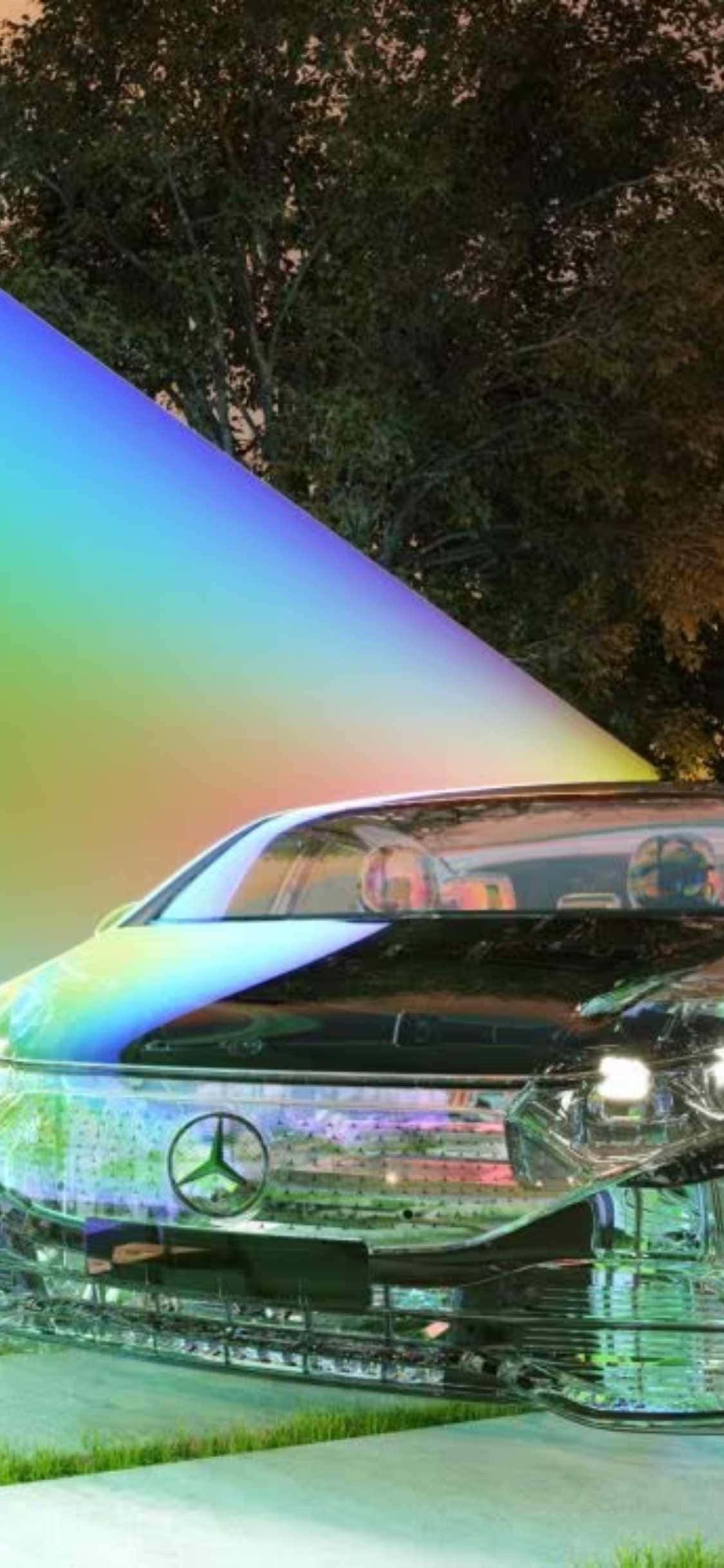 iPhone Xs Mercedes baggrund reflekterende Mercedes-Benz S-Klasse Wallpapers