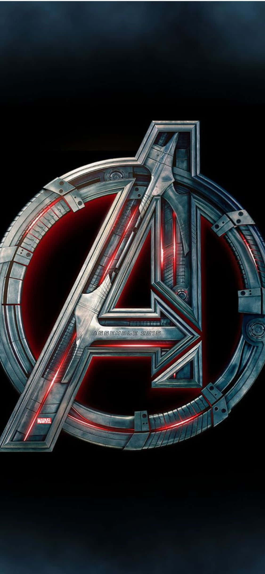 iPhone XS Metallic logo Avengers baggrund Wallpapers