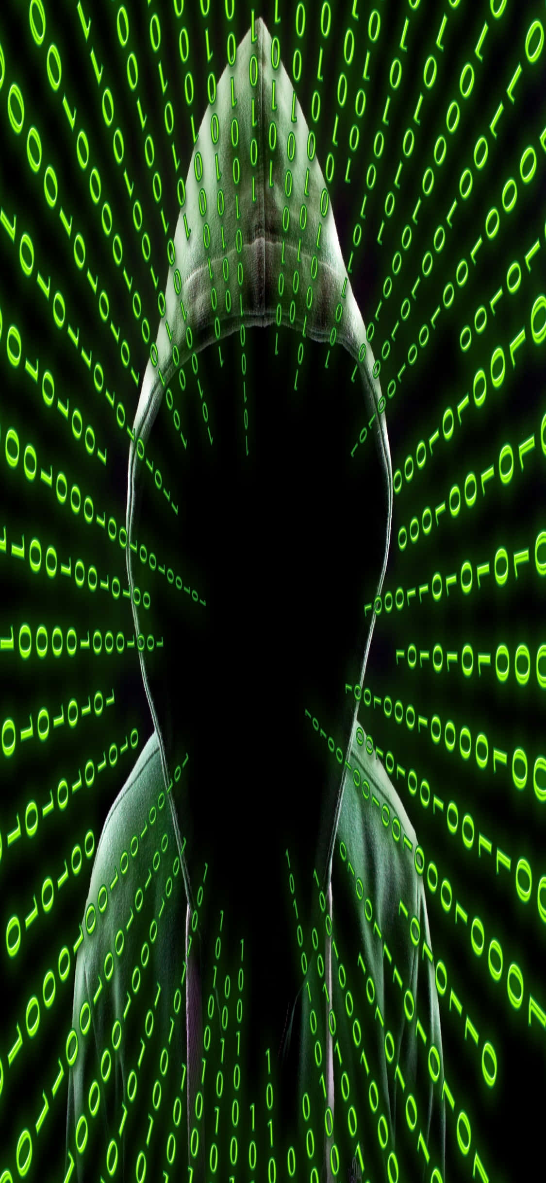 iPhone Xs Programmeringsbaggrund Hacker Hætte Wallpapers