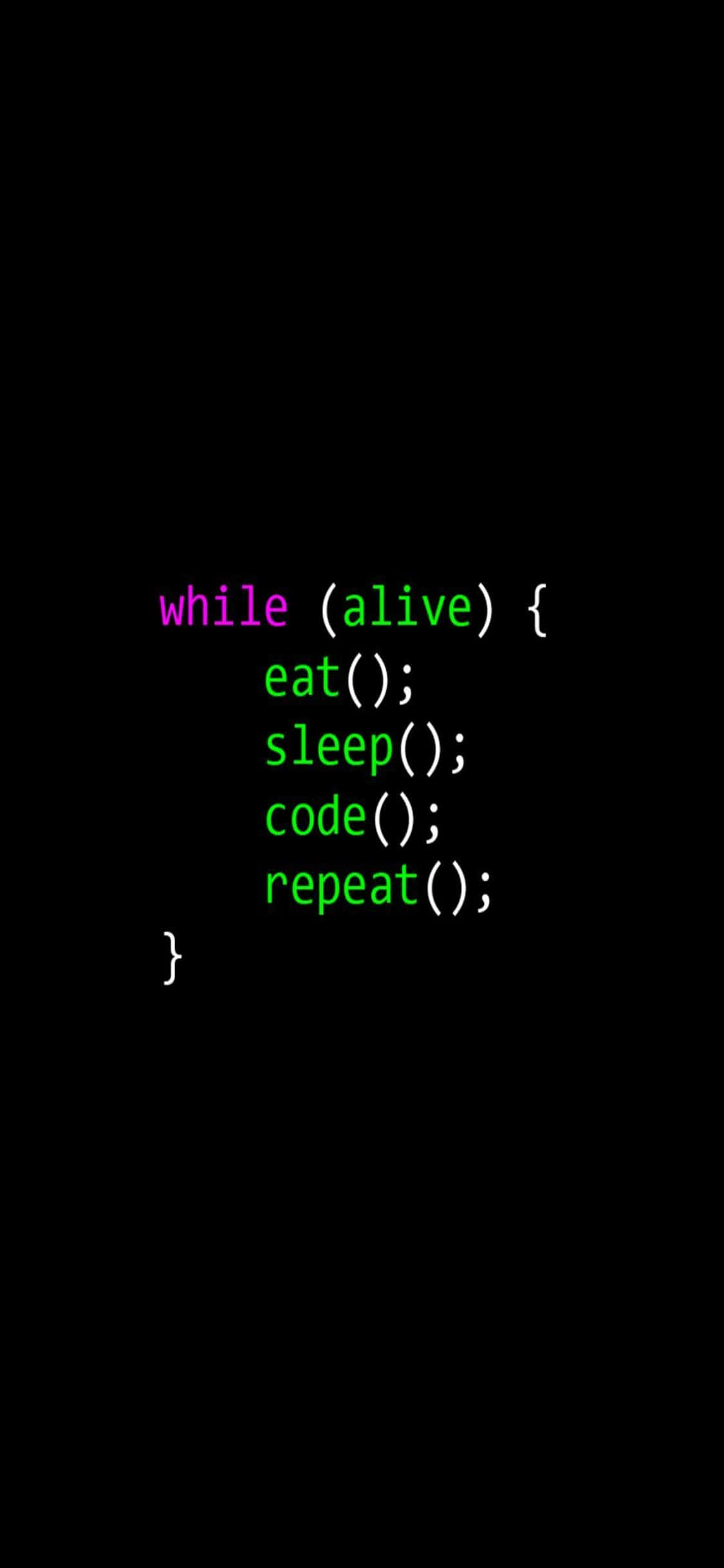 iPhone Xs Programmeringsbaggrund Levende Citat Wallpapers