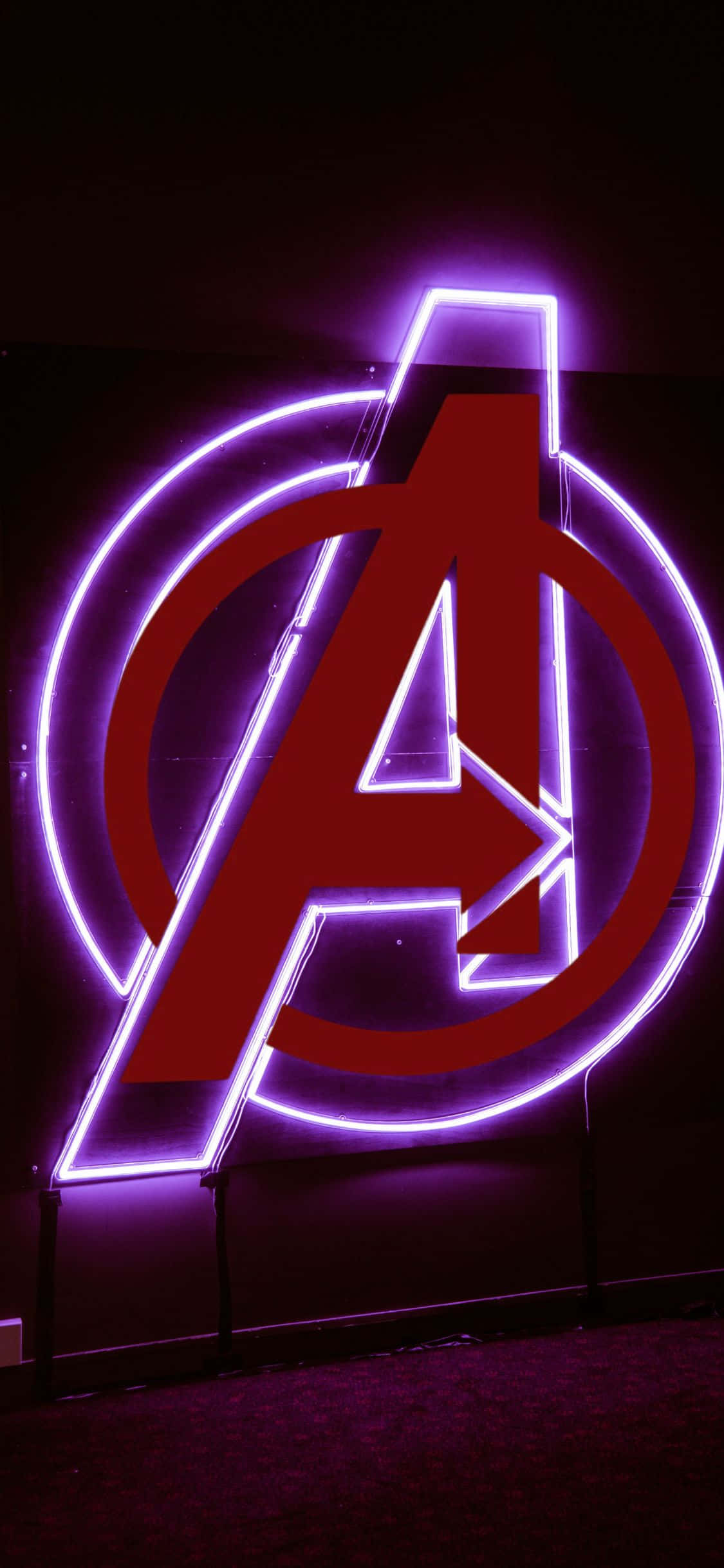iPhone XS rød Avengers logo baggrund Wallpapers
