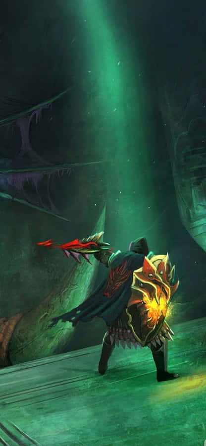 iPhone Xs Runescape Baggrund Kriger I En Hule Wallpapers
