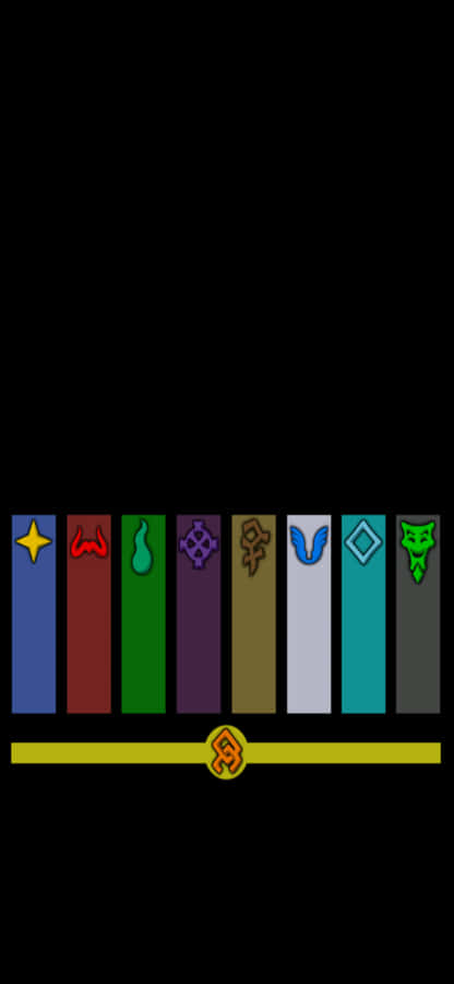iPhone Xs Runescape baggrund med forskellige klanlogoer Wallpapers