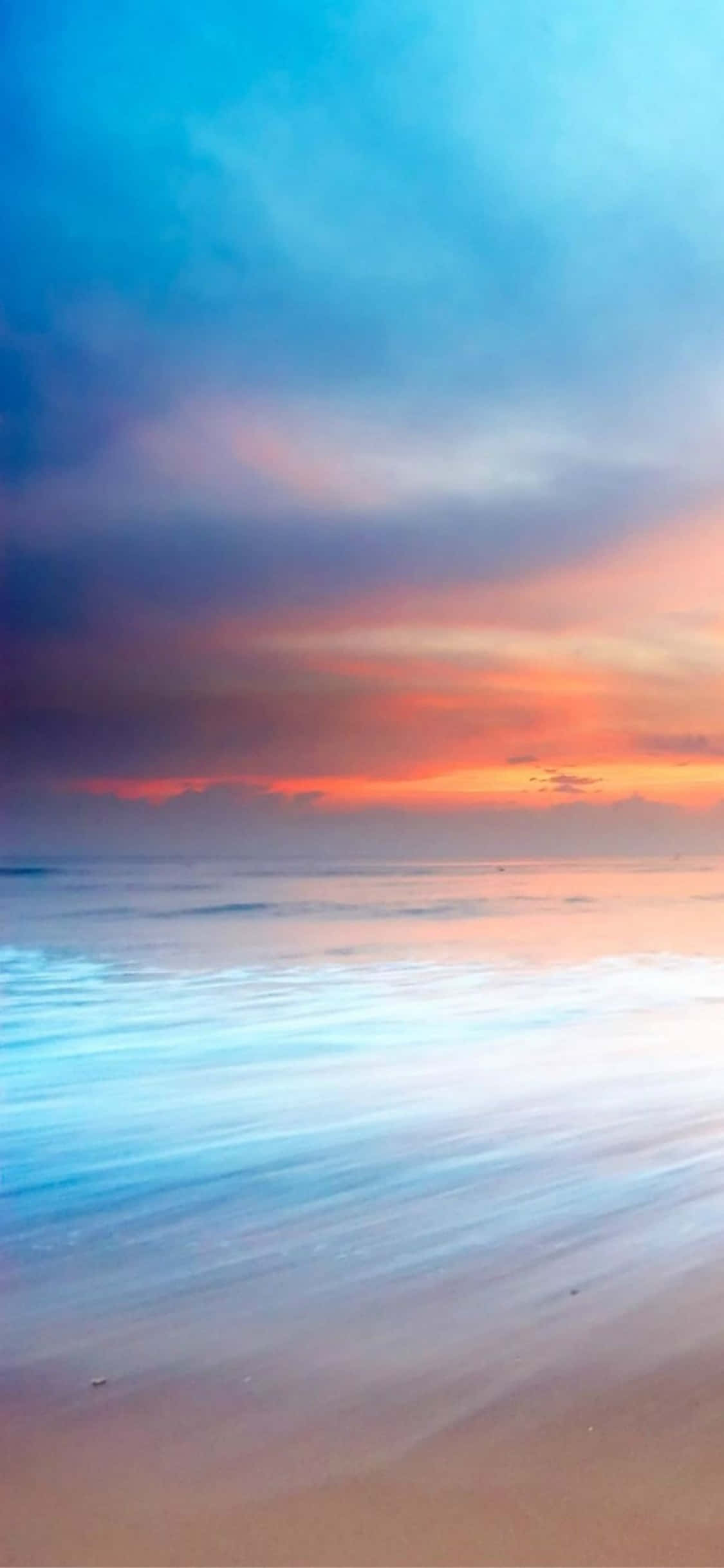 iPhone XS strand solnedgang himmel baggrund Wallpapers