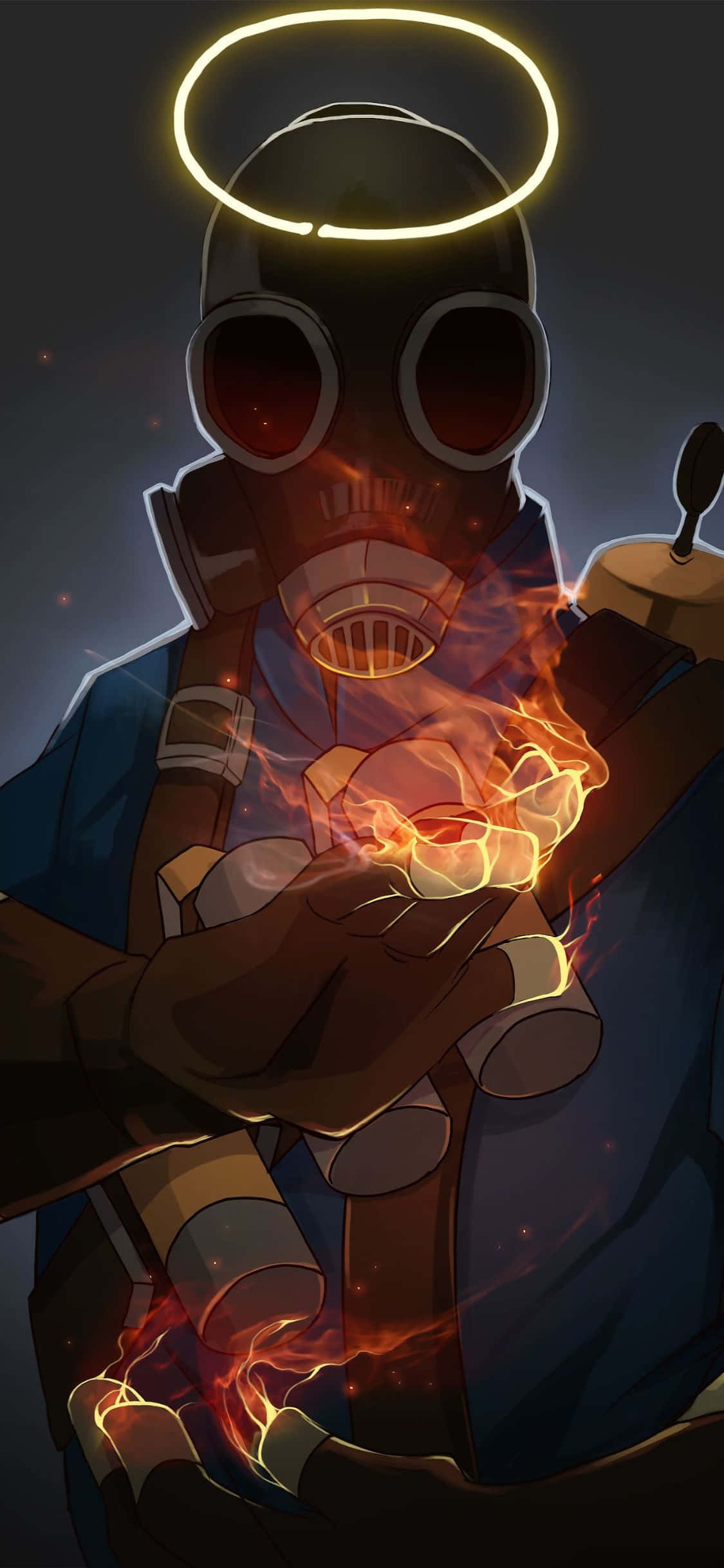 iPhone XS Team Fortress 2 superb Pyro baggrund fanart Wallpapers