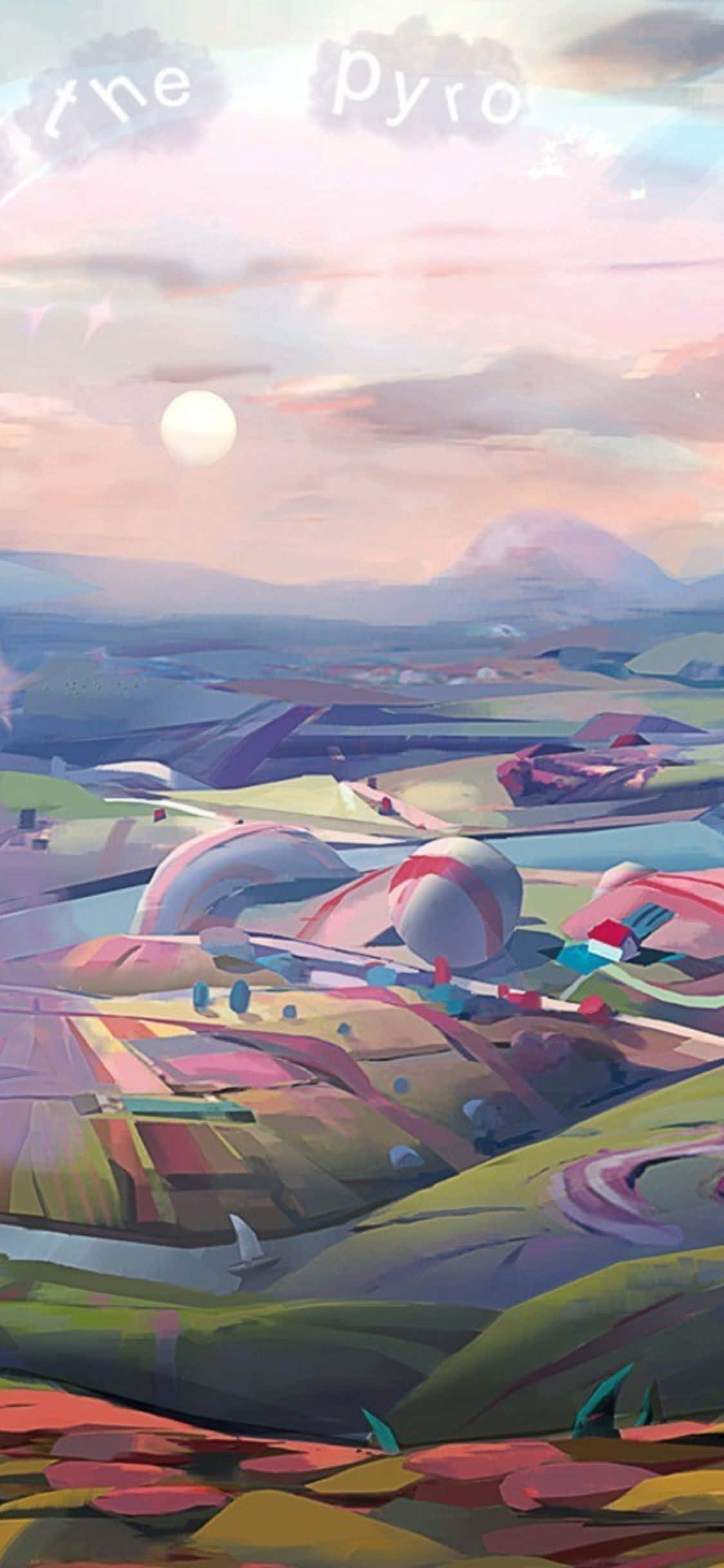 iPhone XS Team Fortress 2 Vidunderligt Landskabsmaleri Baggrund Wallpapers