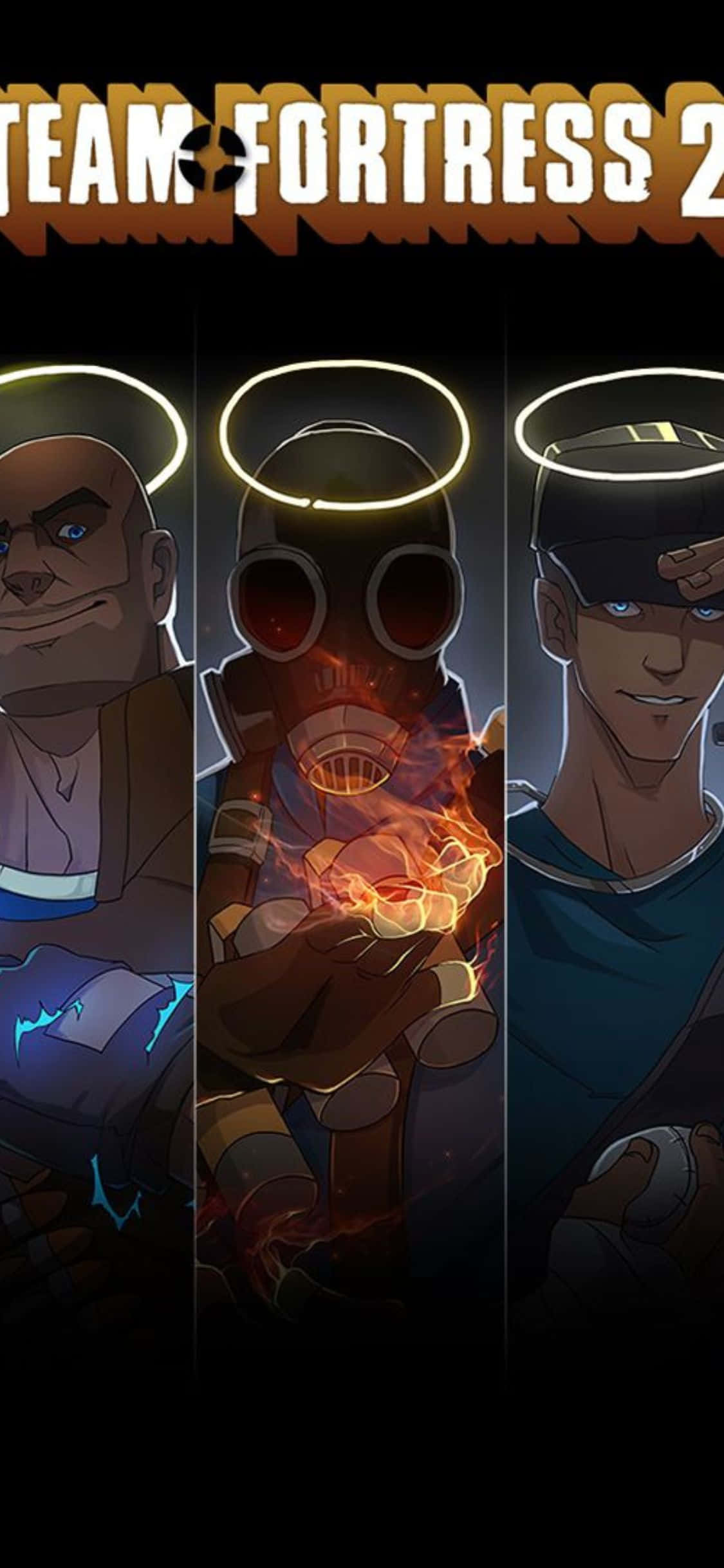 iPhone XS Team Fortress 2 Karakterer Montage Baggrund Fanart Wallpapers