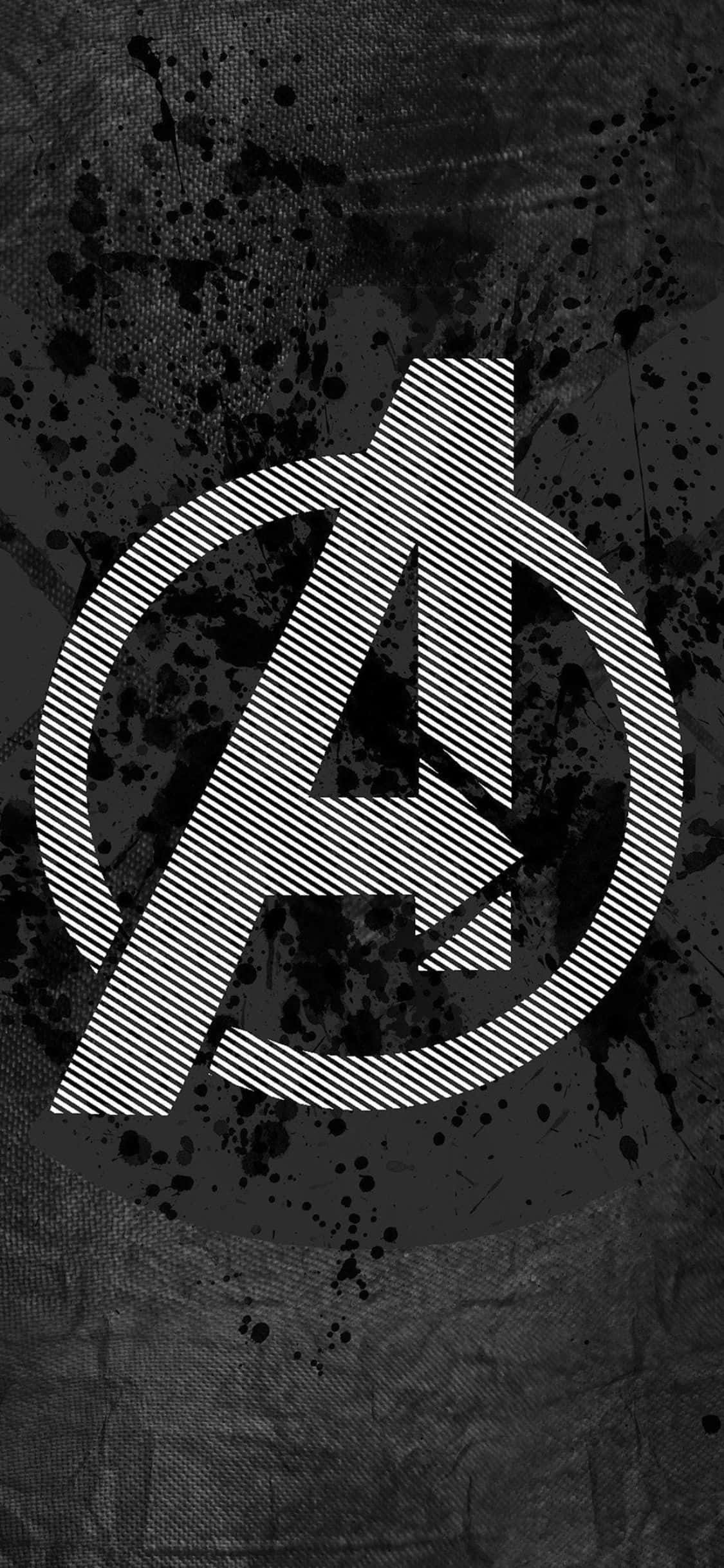iPhone XS Tekstureret Avengers Logo Baggrund Wallpapers