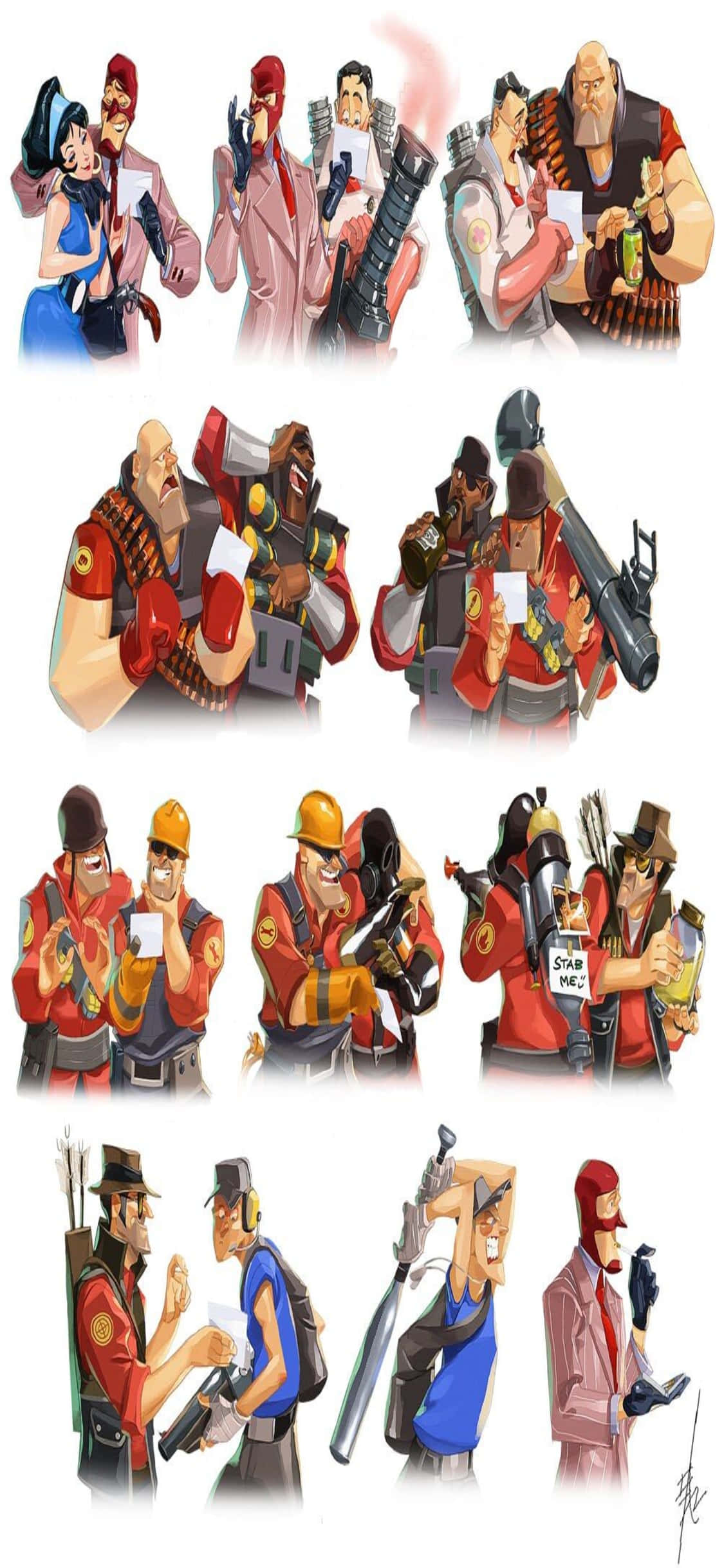 iPhone Xs Tf2 Baggrund Diverse Fanart Plakater Wallpapers