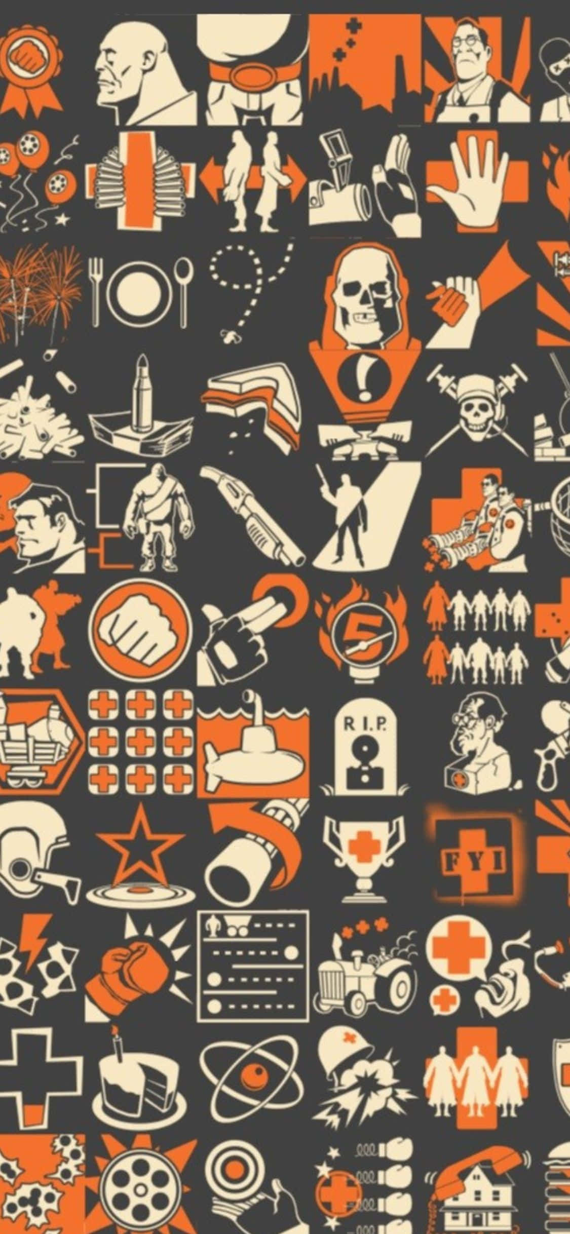 iPhone Xs Tf2 Baggrund Logoer og Dekaler Wallpapers