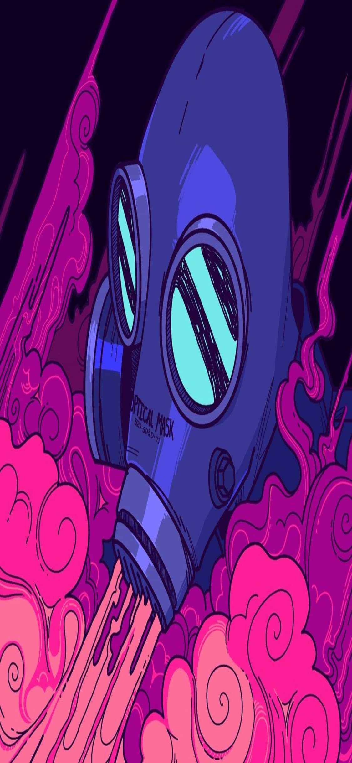 iPhone Xs Tf2 Baggrund med Pyro der udånder lilla røg Wallpapers