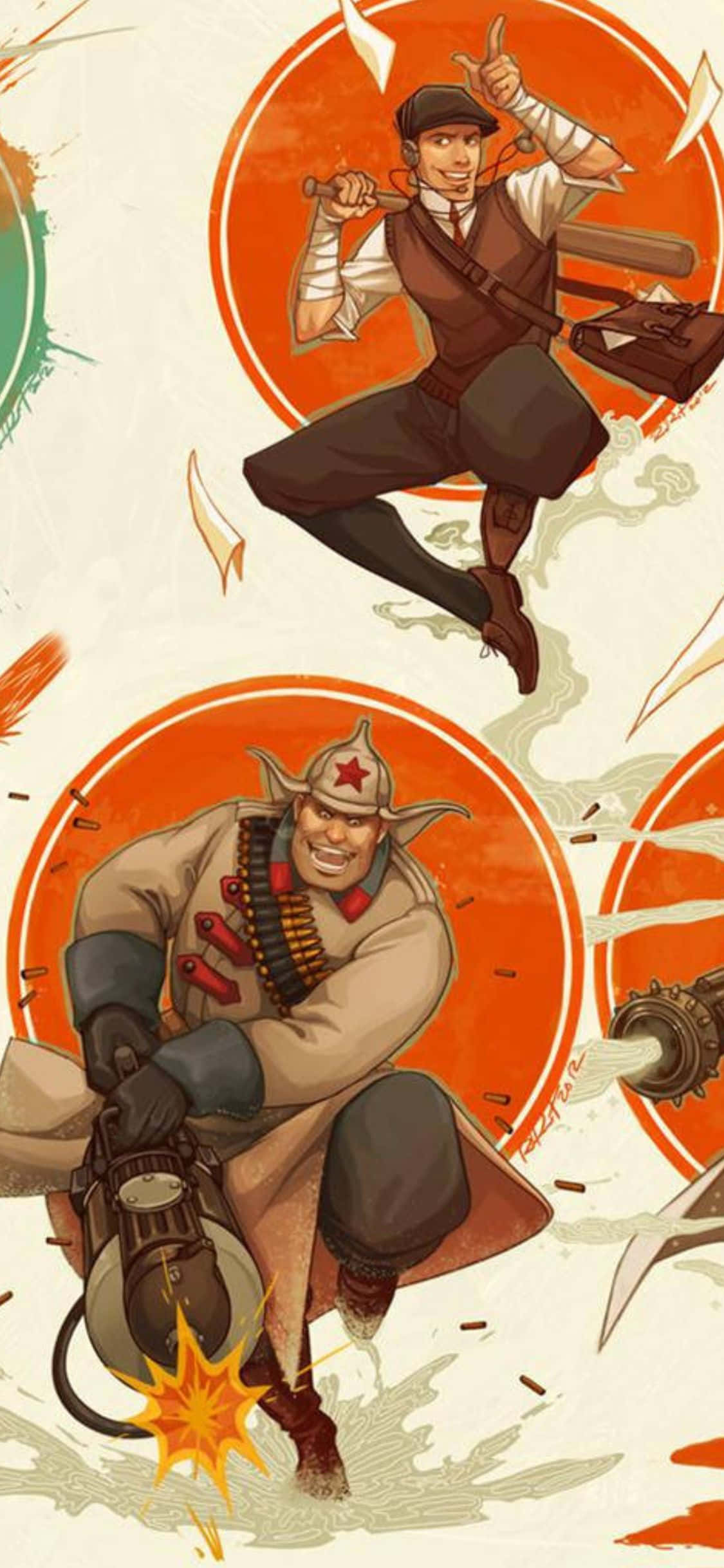 iPhone Xs Tf2 Baggrund 1920 Heavy og Scout Wallpapers