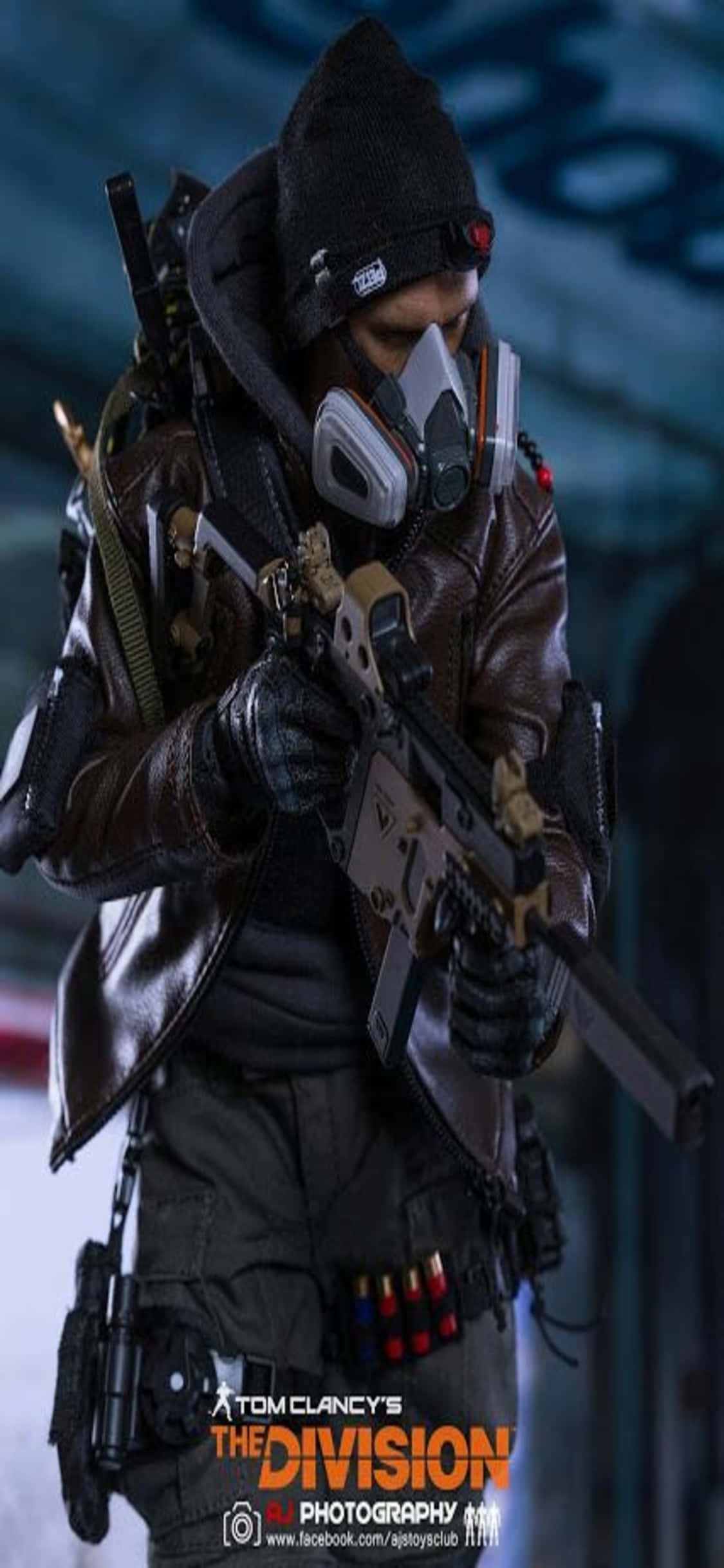 iPhone Xs The Division baggrund med maskeret mand i fuldt udstyr Wallpapers
