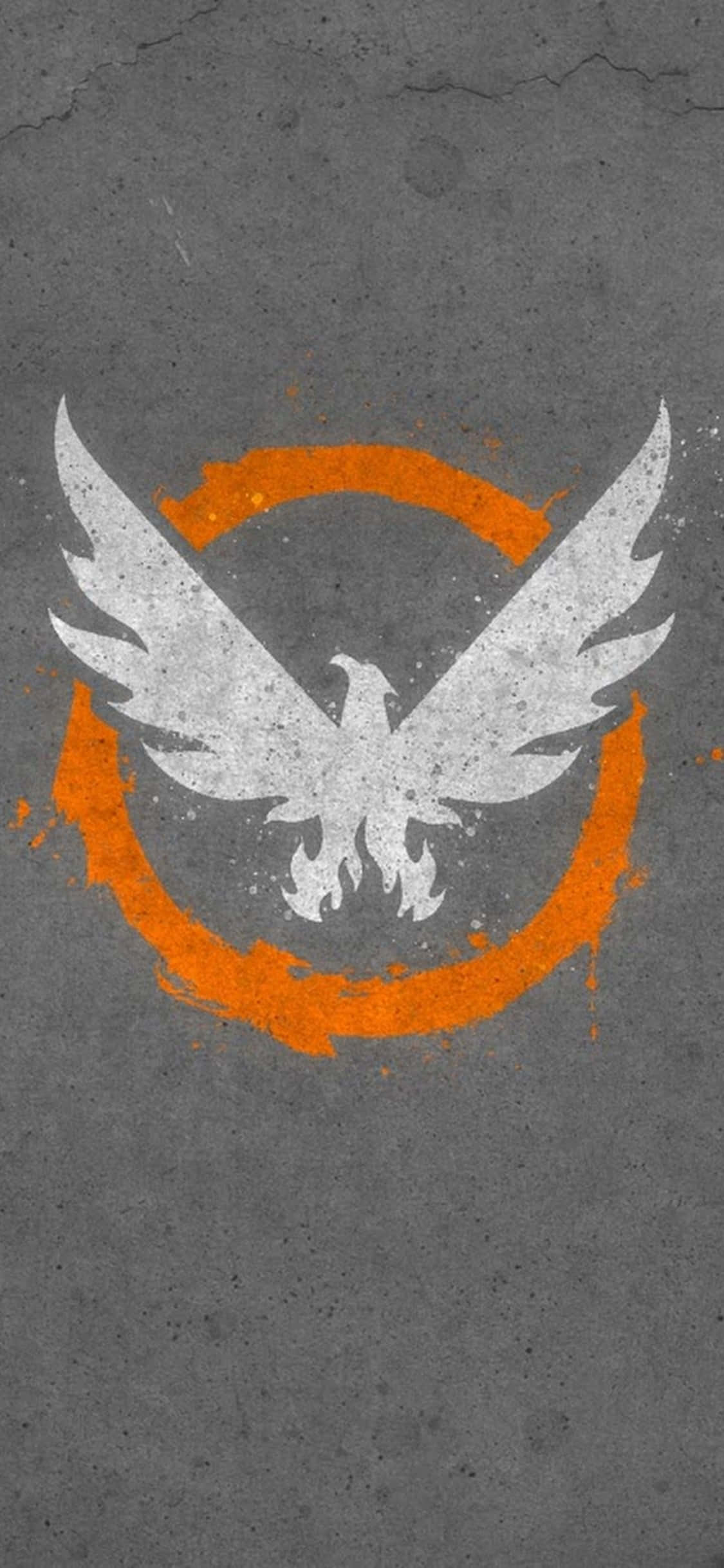 iPhone Xs The Division Baggrund Hvid Føniks-logo Wallpapers