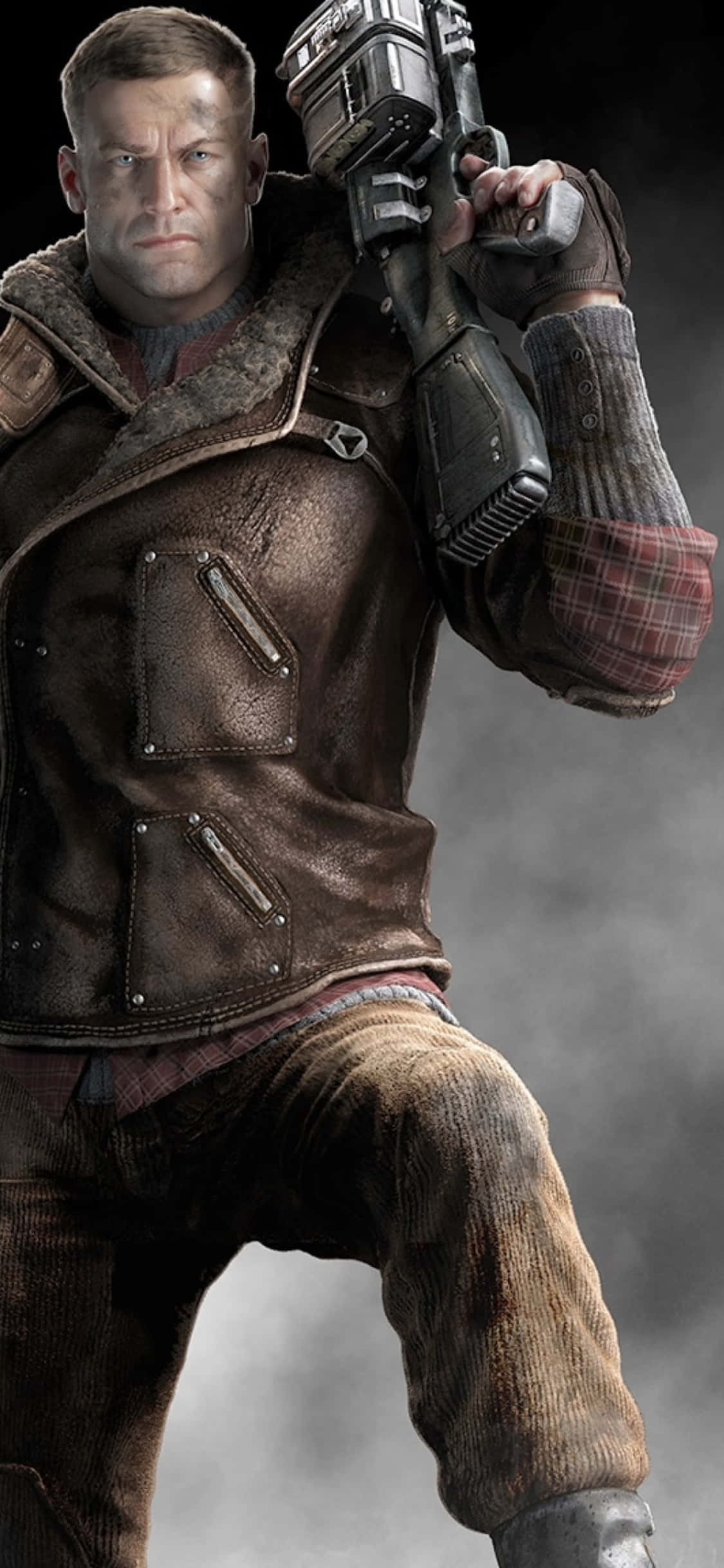 iPhone Xs Wolfenstein Ii B.J. Blazkowicz Pistol Baggrund Wallpapers