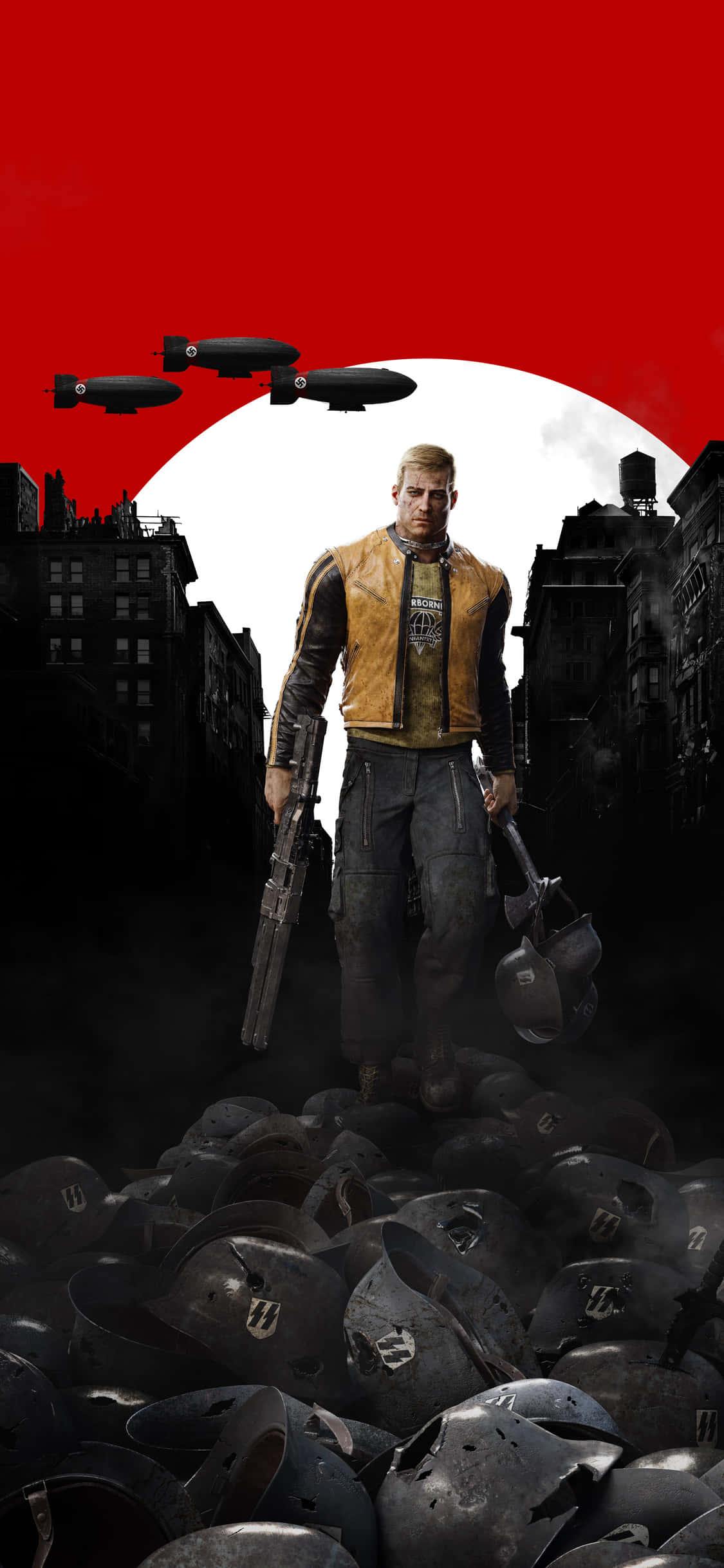 iPhone Xs Wolfenstein II B.J. Blazkowicz sejr baggrund Wallpapers