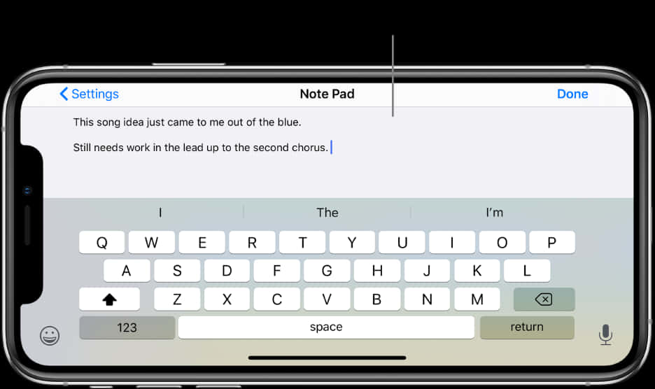 iPhone12 Notepad-app til sangskrivning Wallpapers