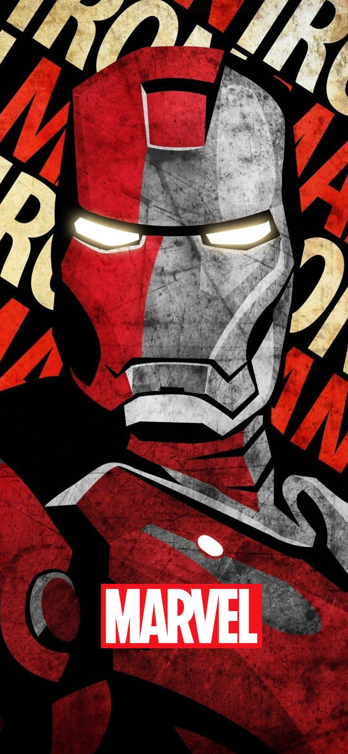 Iron Man Grafisk iPhone XS Marvel Baggrund Wallpapers