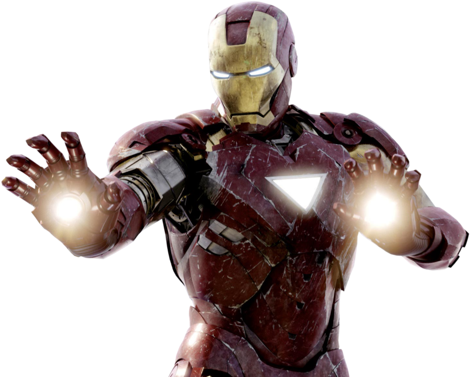 Iron Man i kraftfuld positur Wallpapers