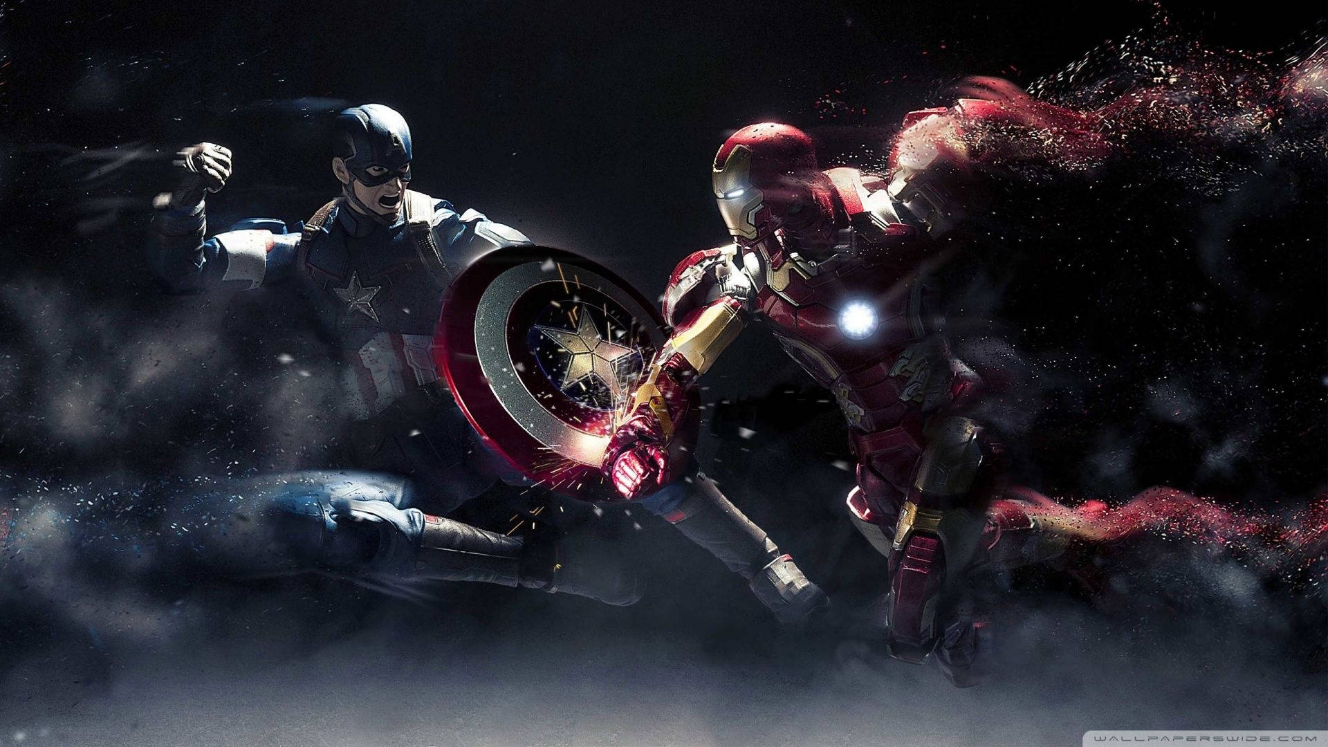 Iron Man og Captain America Wallpapers