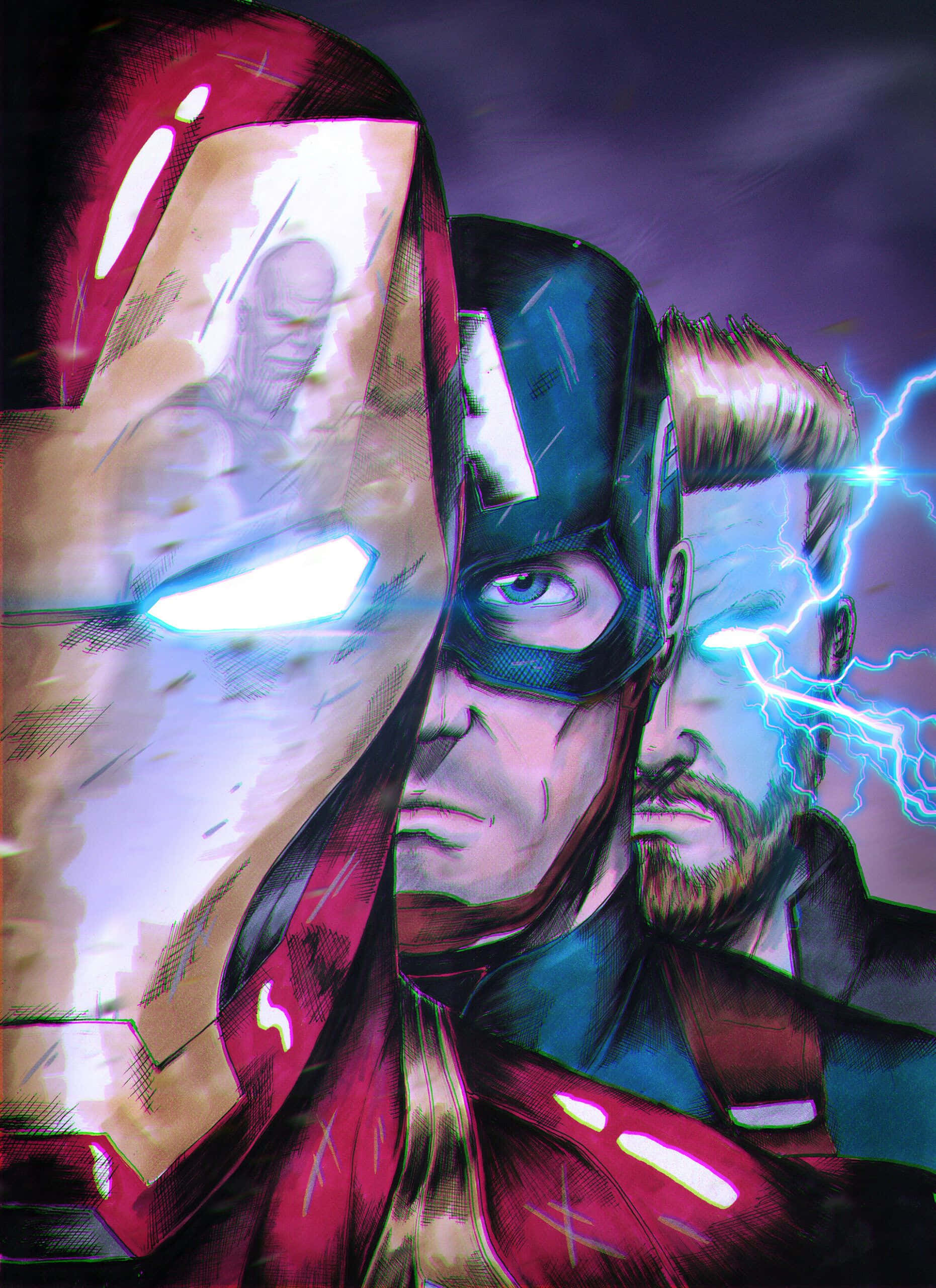 Iron Man og Thor i et episk sammenstød! Wallpapers
