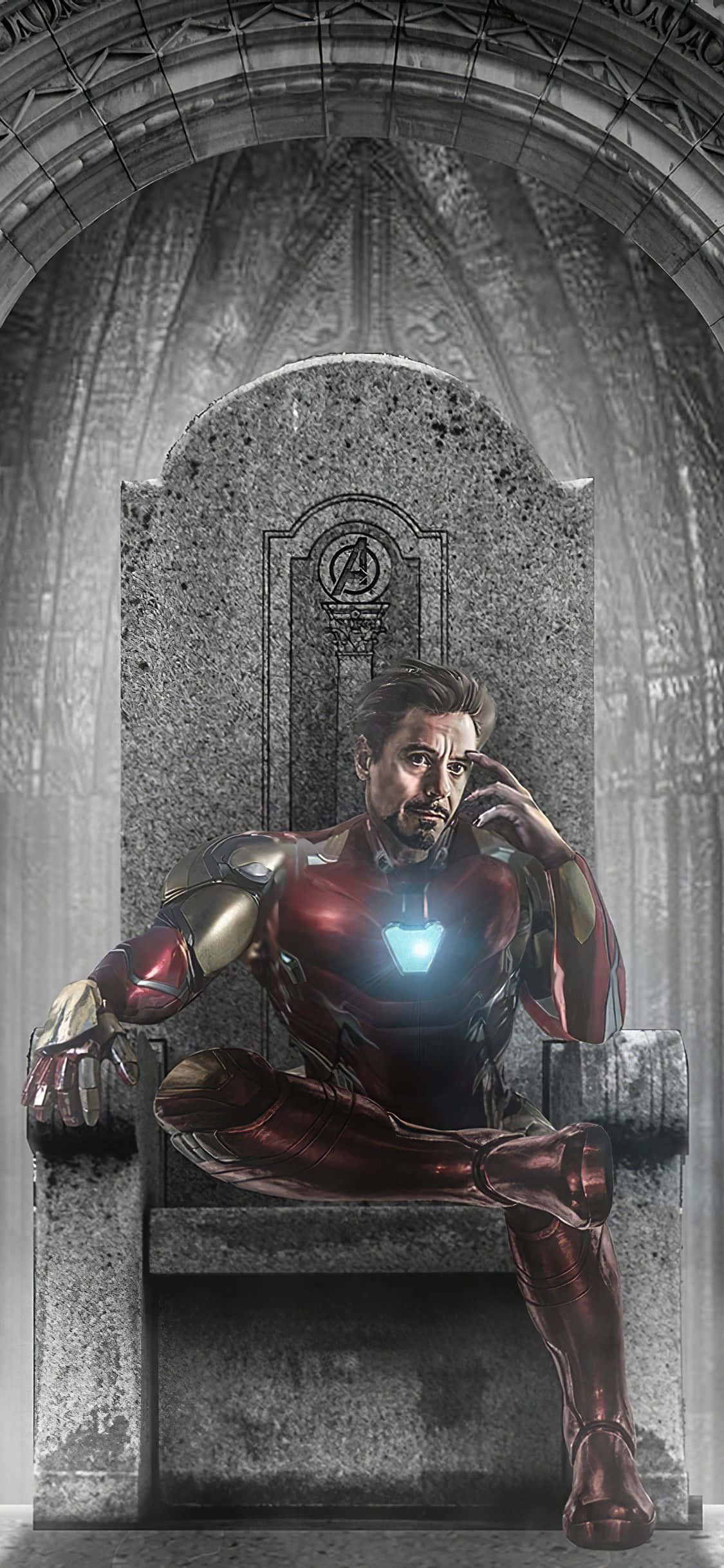 iron man siddende på en trone Wallpapers