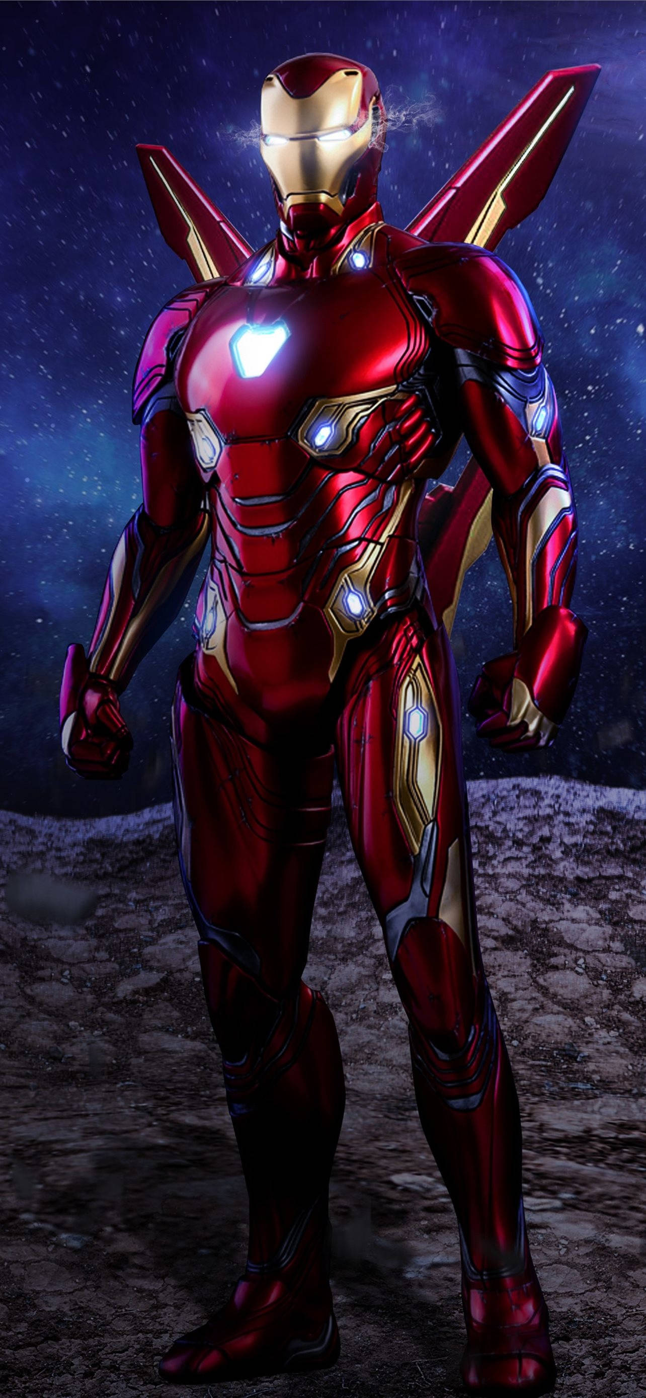 Iron Man Superhelt med Vinge-dragt Wallpapers