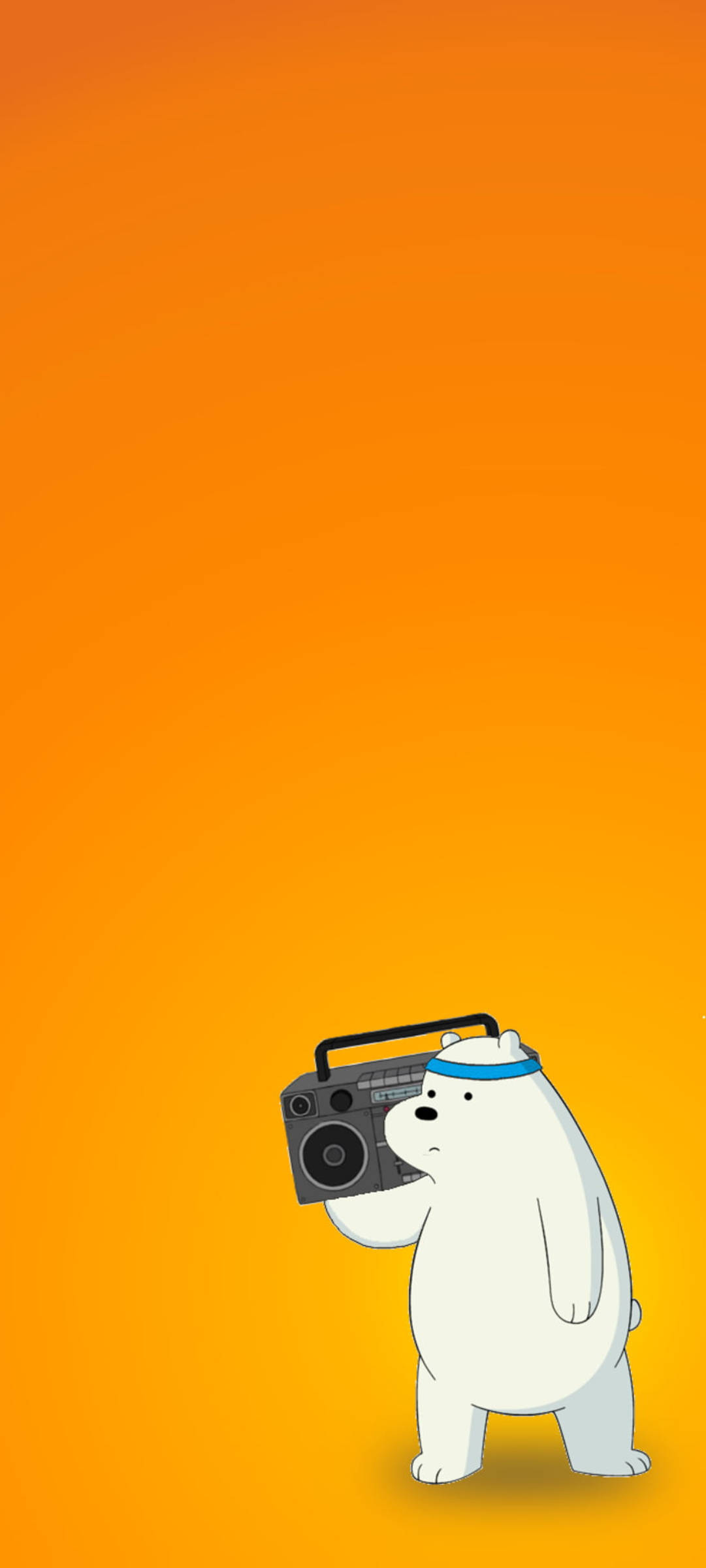 Isbjørn Tegneserie Hip-hop Med Radio Wallpapers