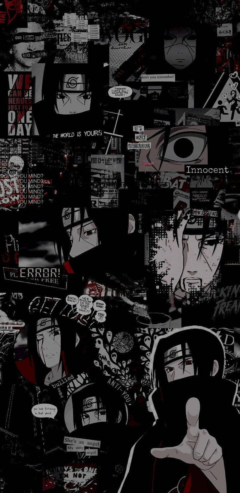 Itachi Collage Aestetisk Anime iPhone Wallpapers