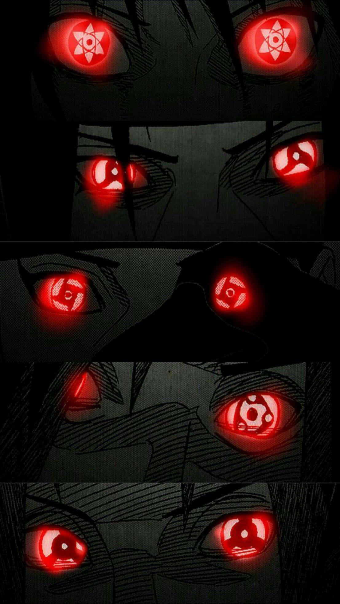 Itachi Mangekyou Sharingan Forskellige Glødende Røde Wallpapers