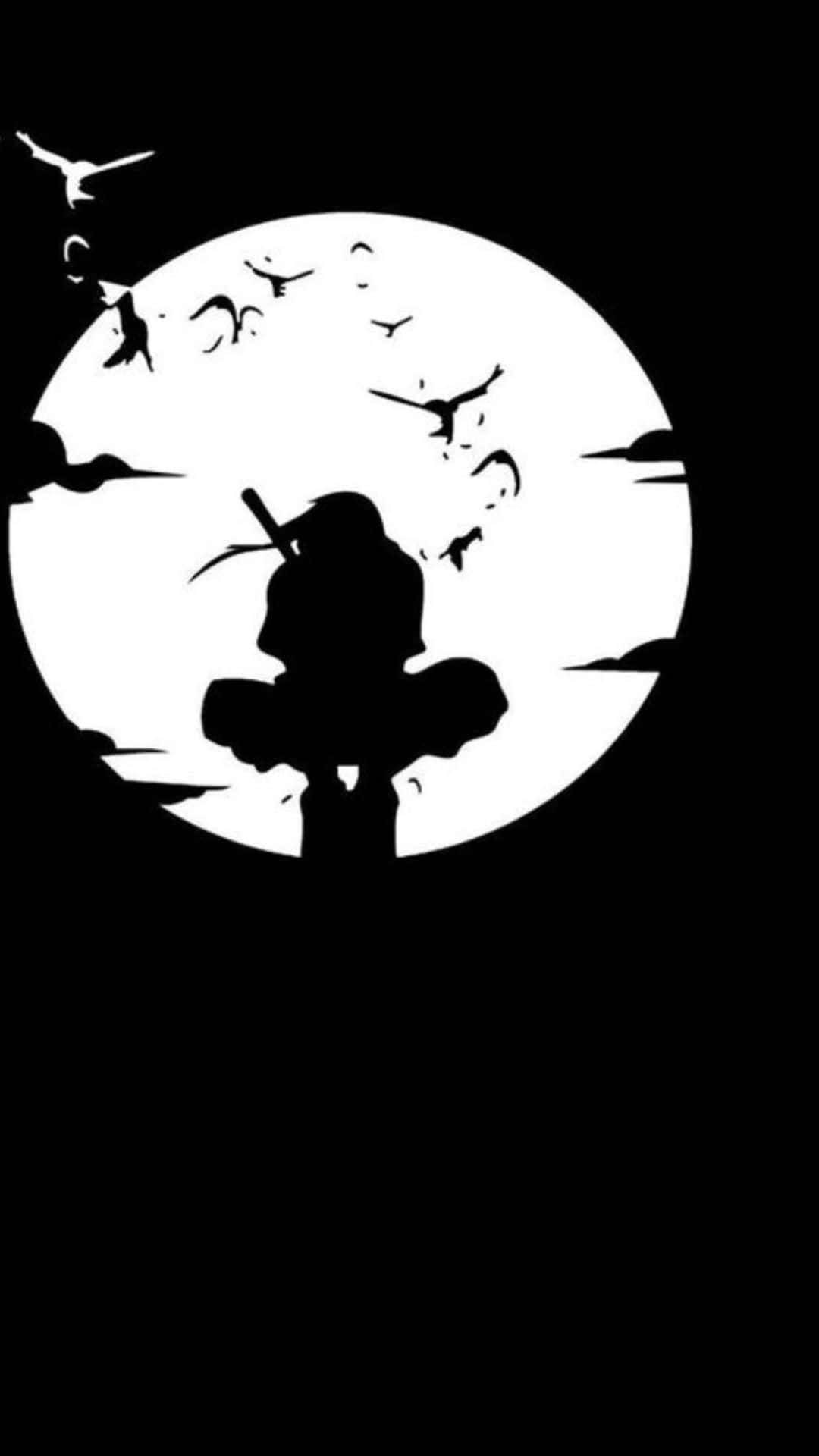 Itachi Naruto Sort og Hvid Wallpapers